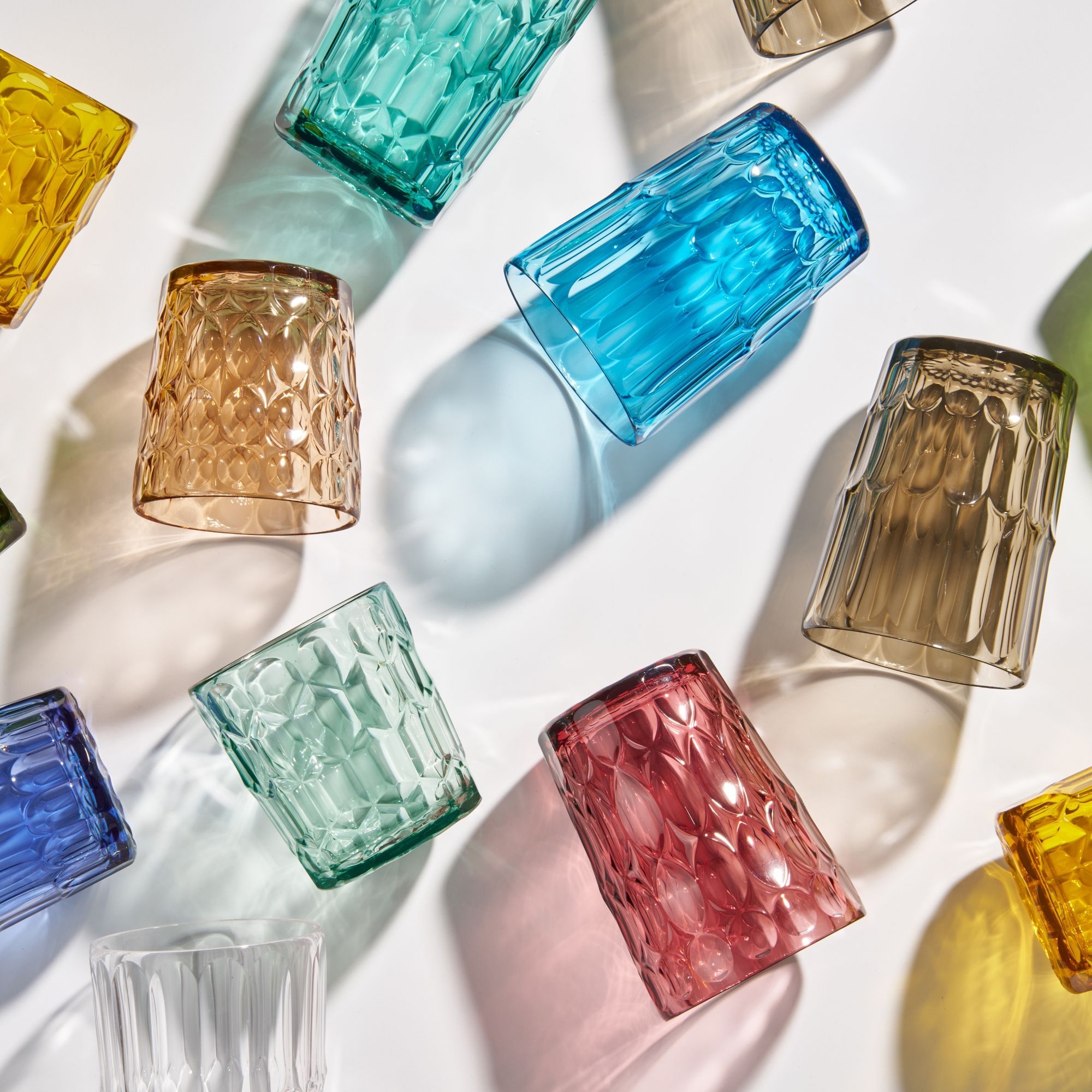 Guzzini - Drinking glass low “Vanity” decor 3 - Set of 6