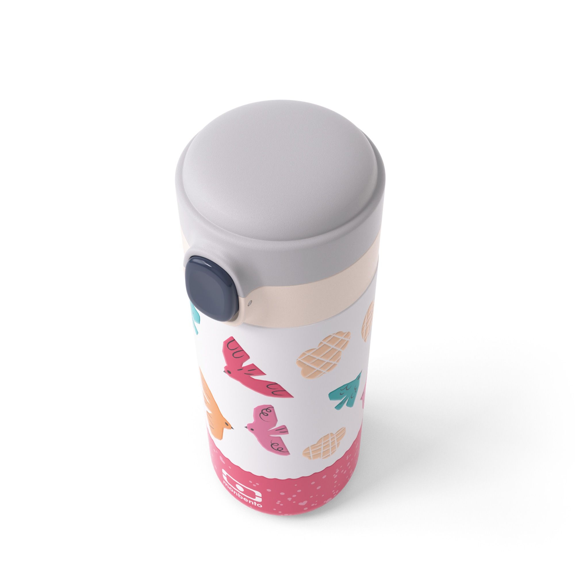 monbento - MB Pop rosa Birds - kompakte isotherme Flasche monbento - MB Pop rosa Birds - kompakte isotherme Flasche