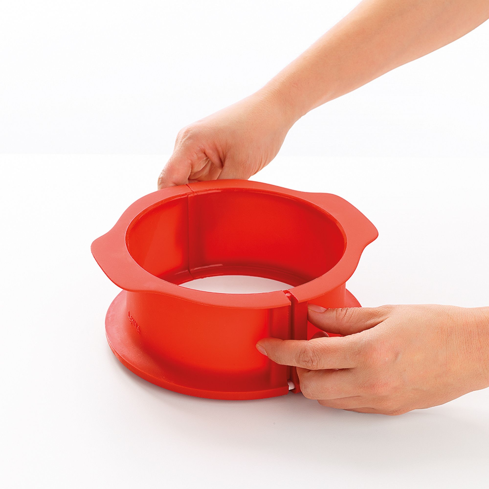 Lékué - Springform pan with serving plate, 15 cm red