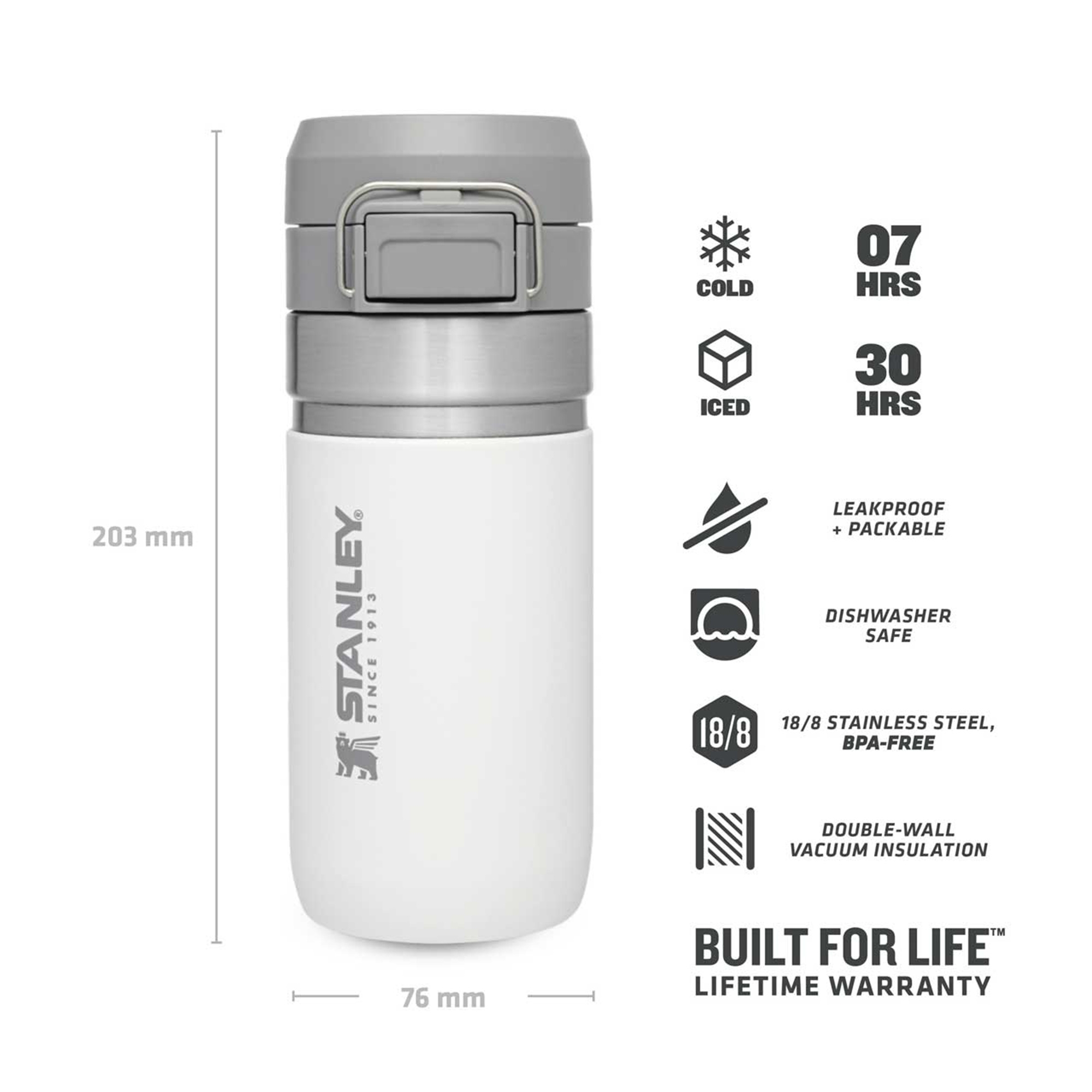 Stanley - Quick Flip Wasserflasche - 470 ml - citron
