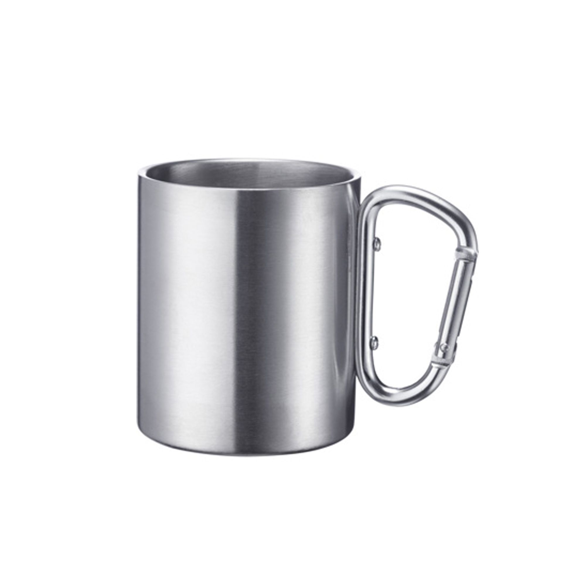 Westmark stainless steel mug with carabiner handle 300 ml