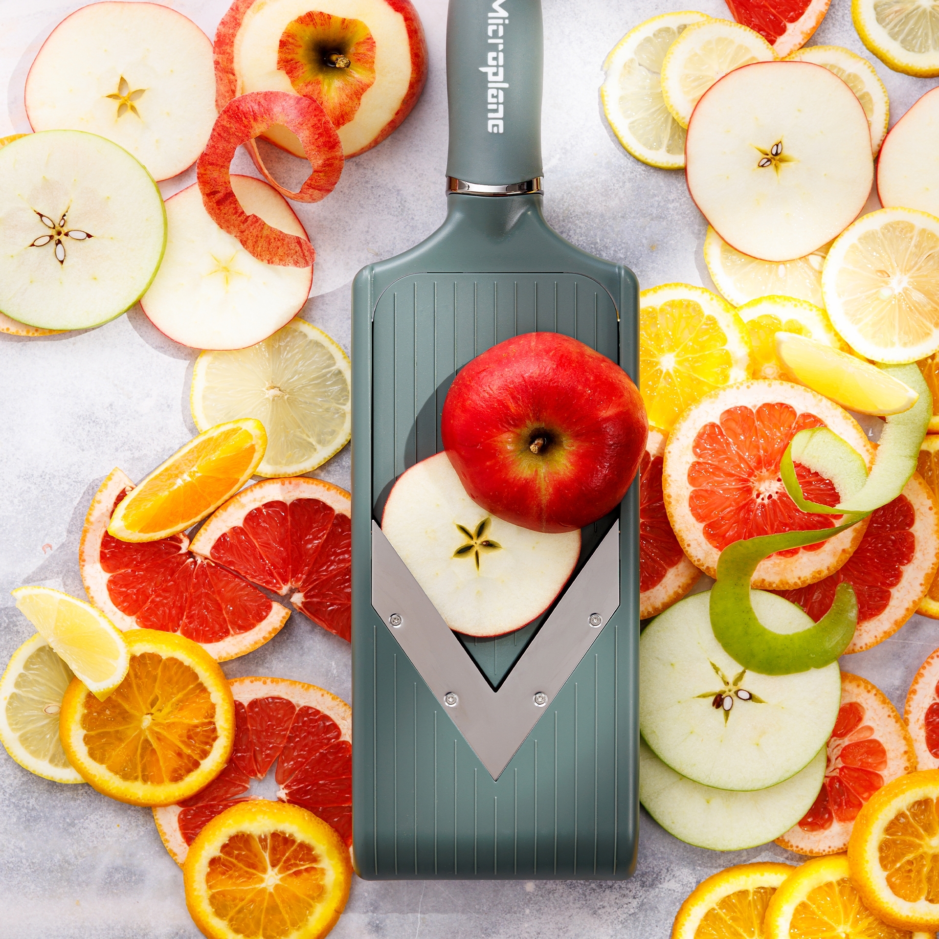 Microplane - Adjustable Slicer with V-Blade PureCut | Eucalyptus Green