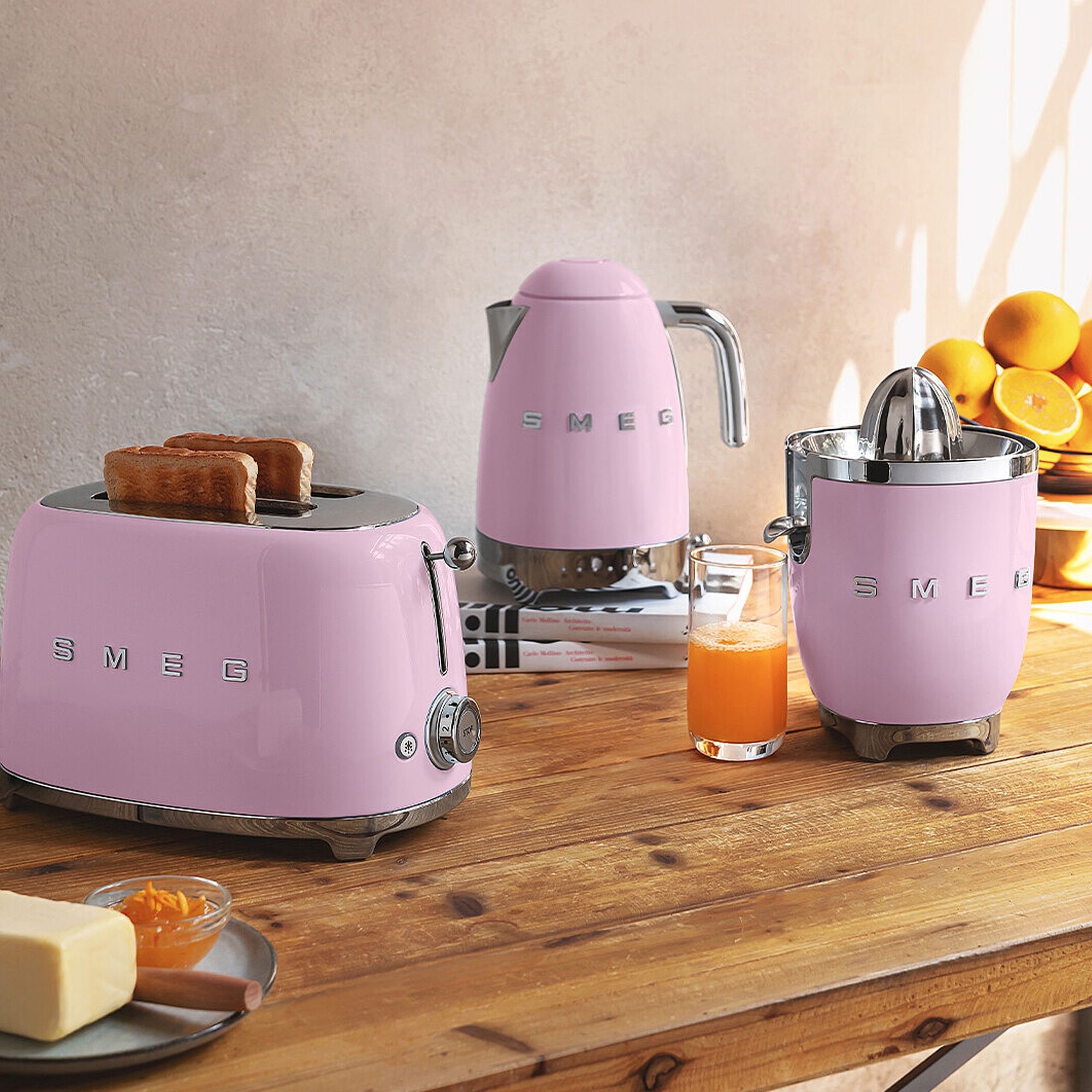 Smeg - 2-slices toaster compact TSF01 - Pink Smeg - 2-slices toaster compact TSF01 - Pink