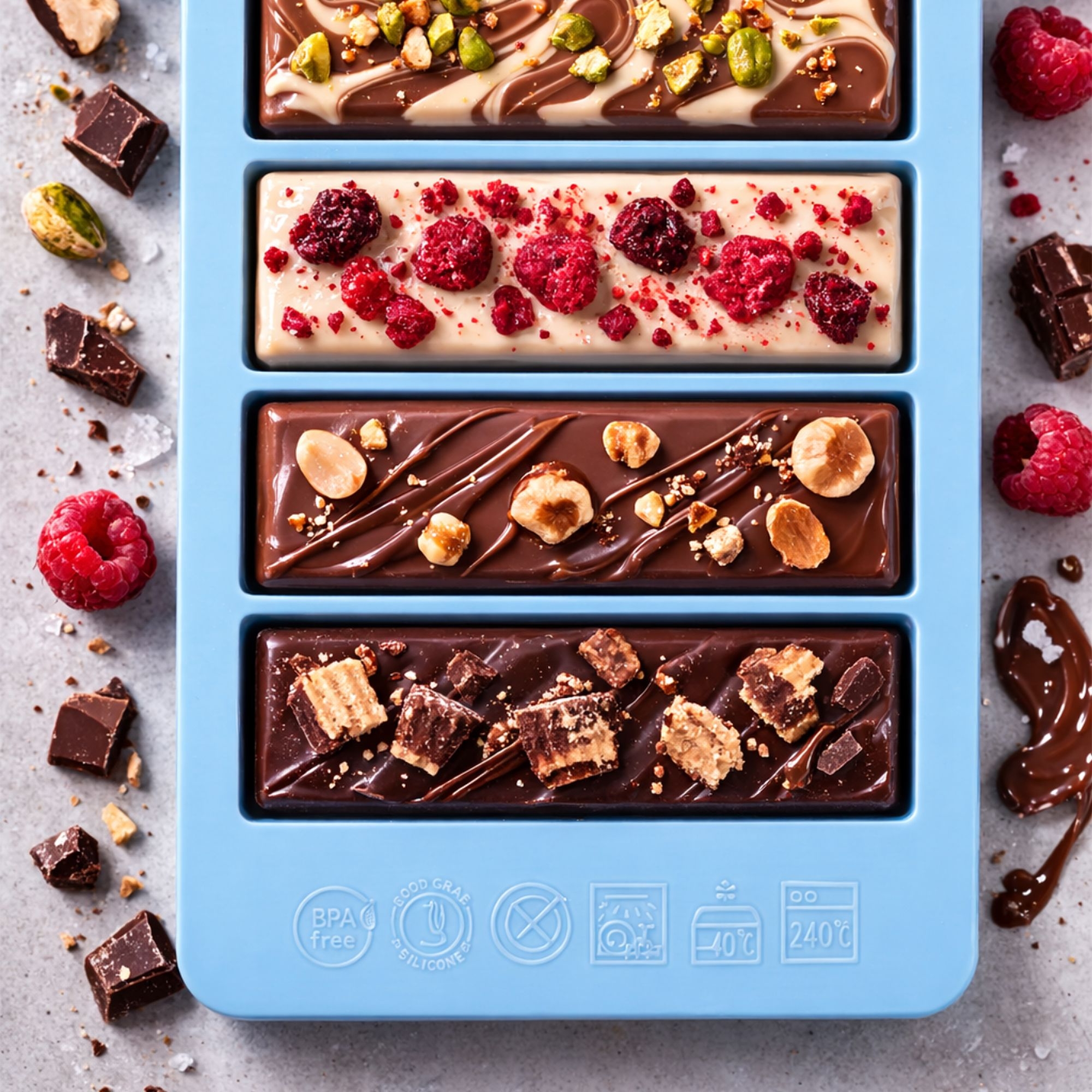 Birkmann - Silicone Mould for chocolate bars - 5 pieces