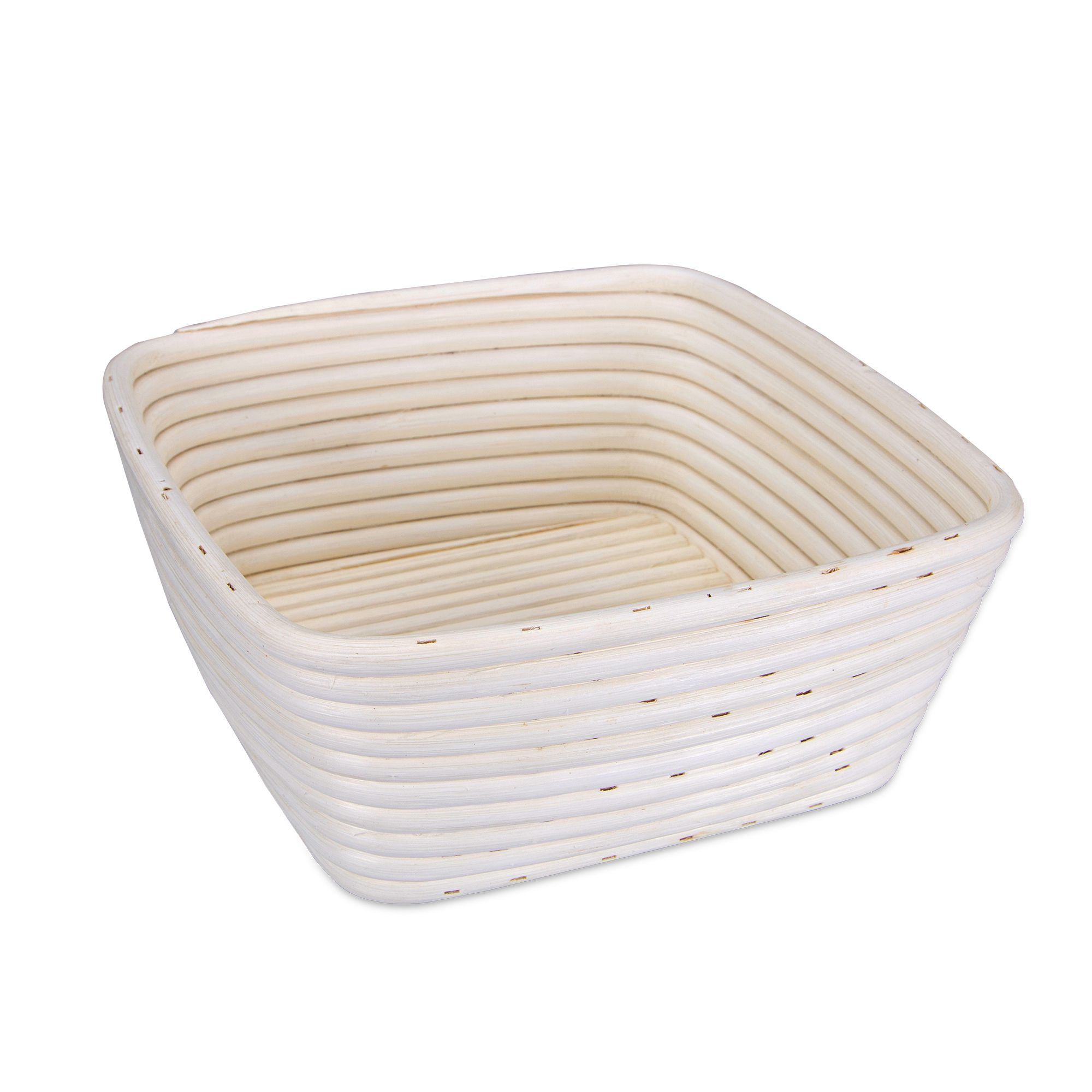 Städter - Proofing basket square with linen cover, rattan 22 x 22 cm / H 8,5 cm
