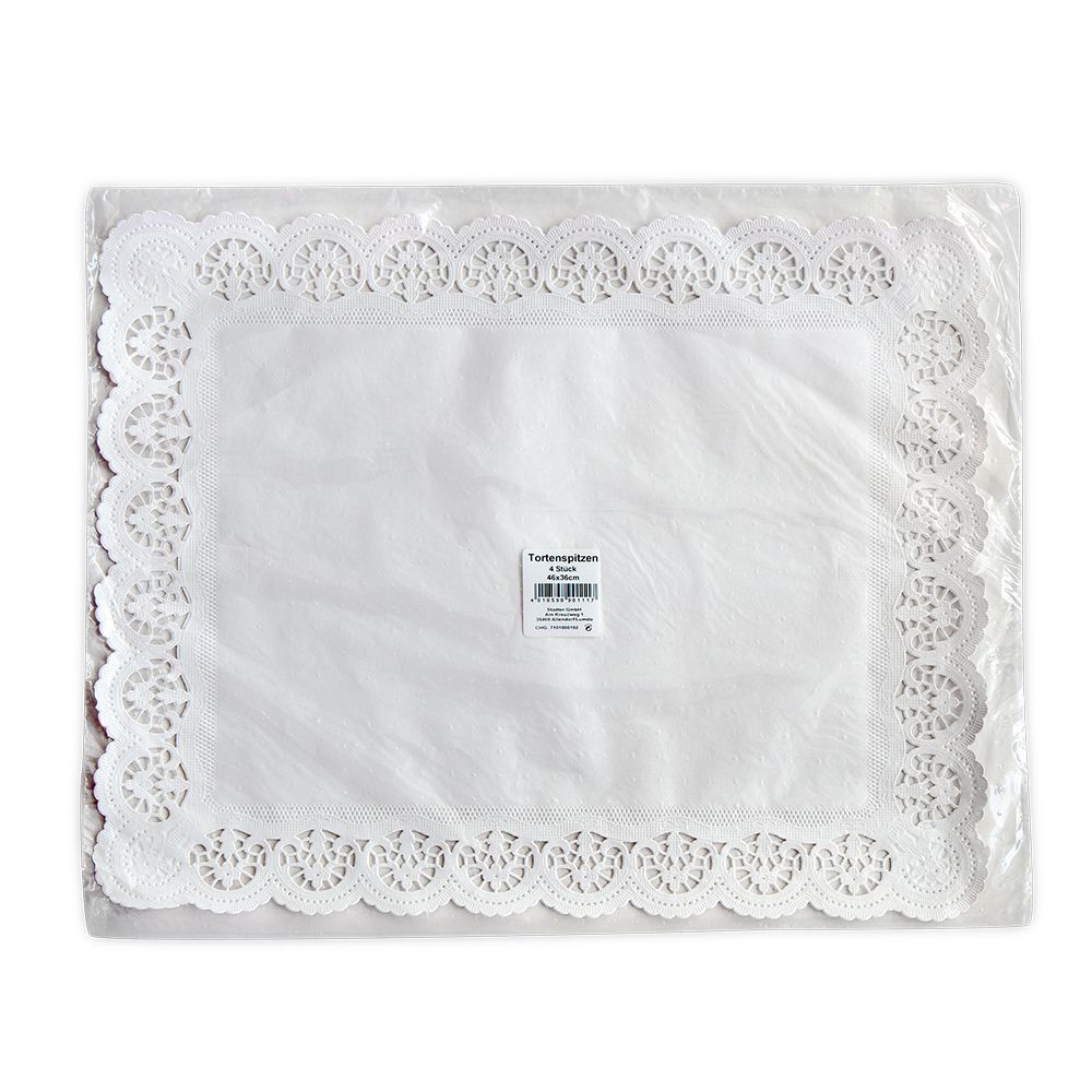 Städter - Cake doily - 46 x 36 cm - white for book cake -  Set of 4