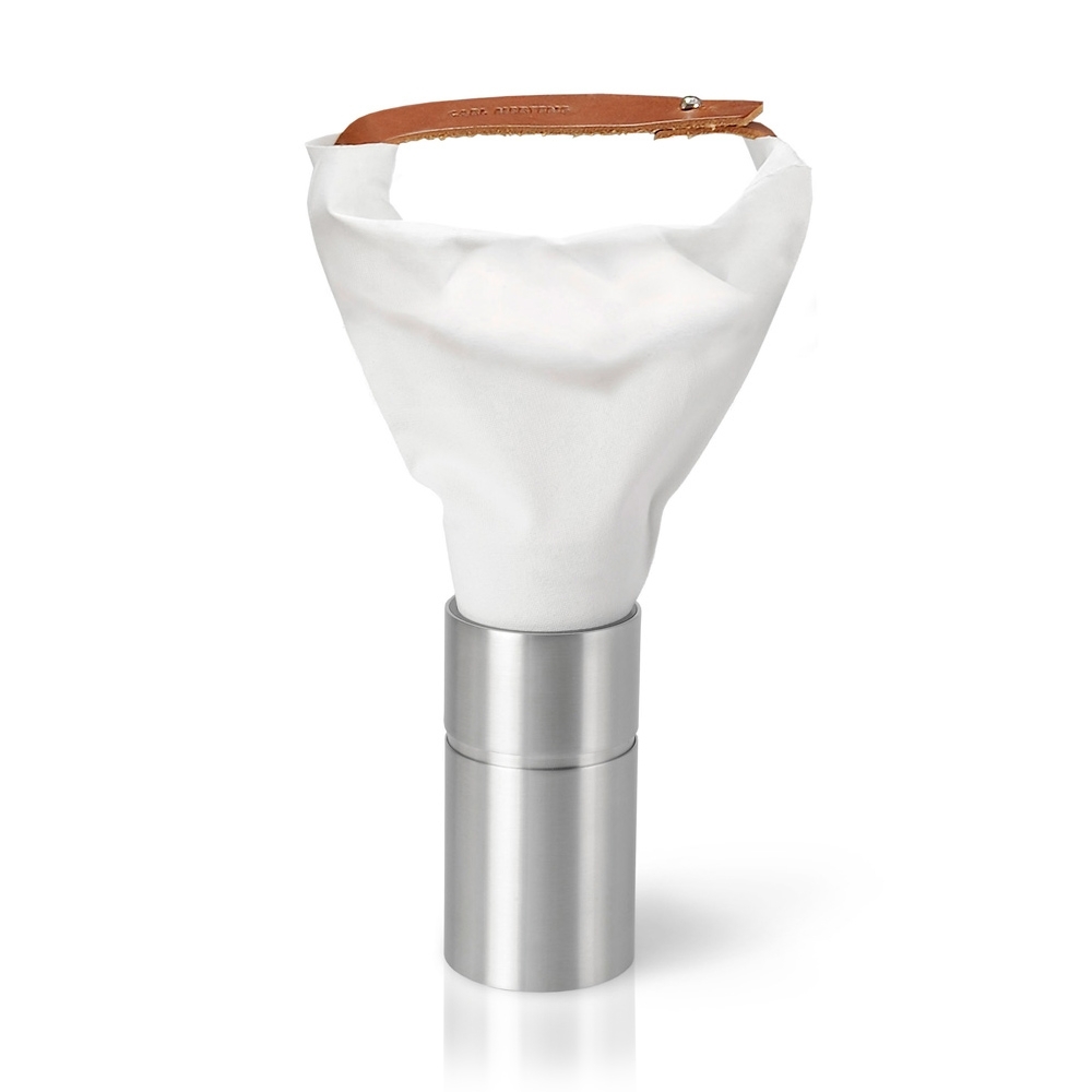 Reusable cloth coffee filter with metal holder