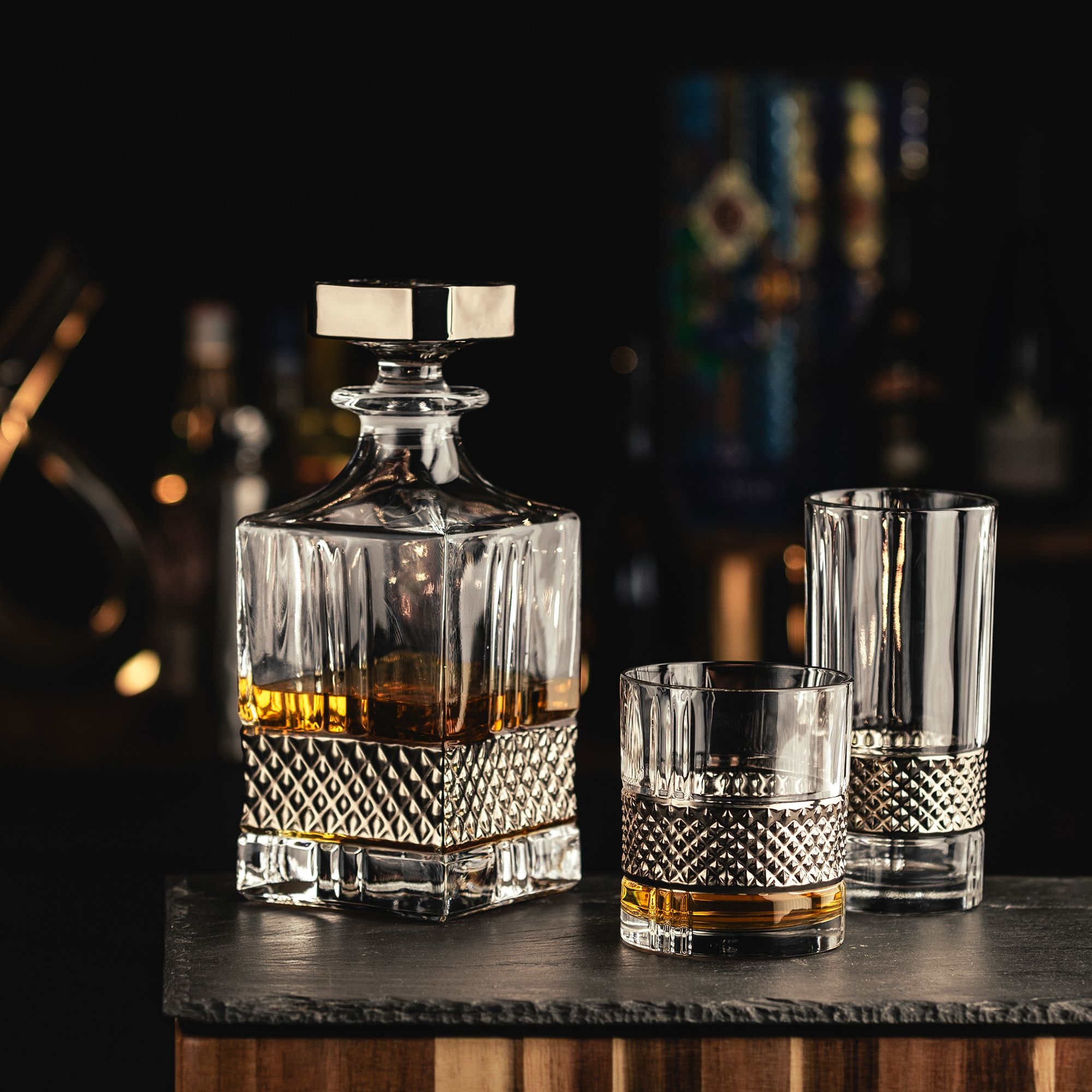 Eisch - Longdrink Gläser GLEN, 2er-Set, platin