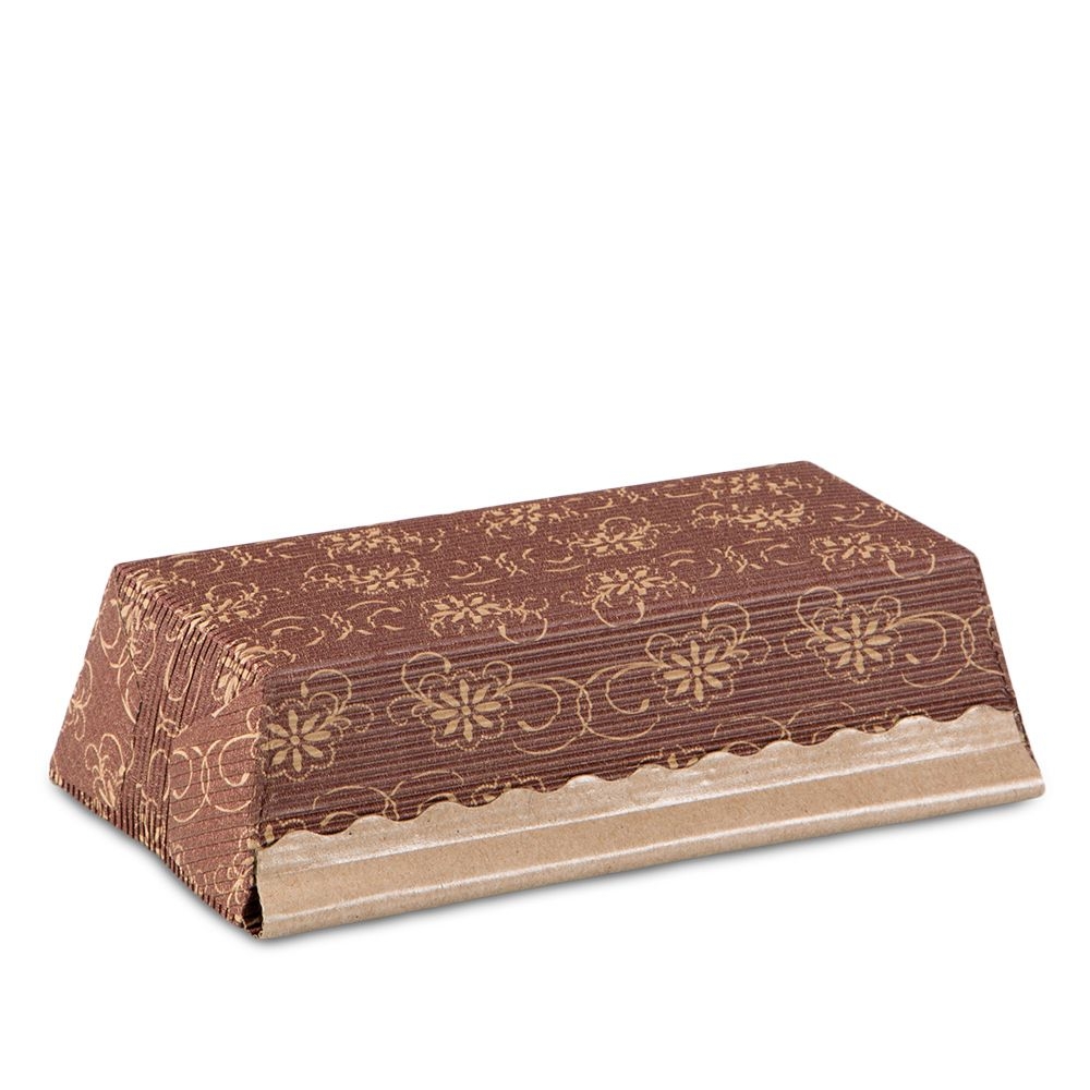 Städter - Papierbackform Kastenform - 18 x 9 cm / H 3,5 cm - Braun - 4 Stück