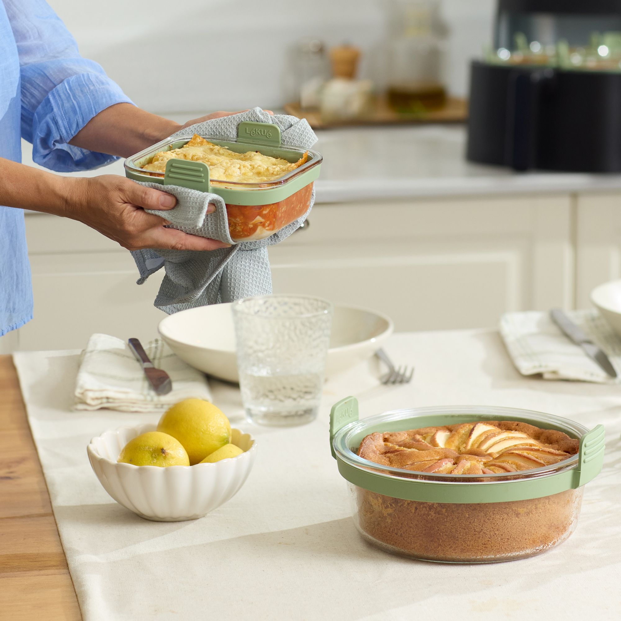 Lékué - Square Air fryer Glass Dish