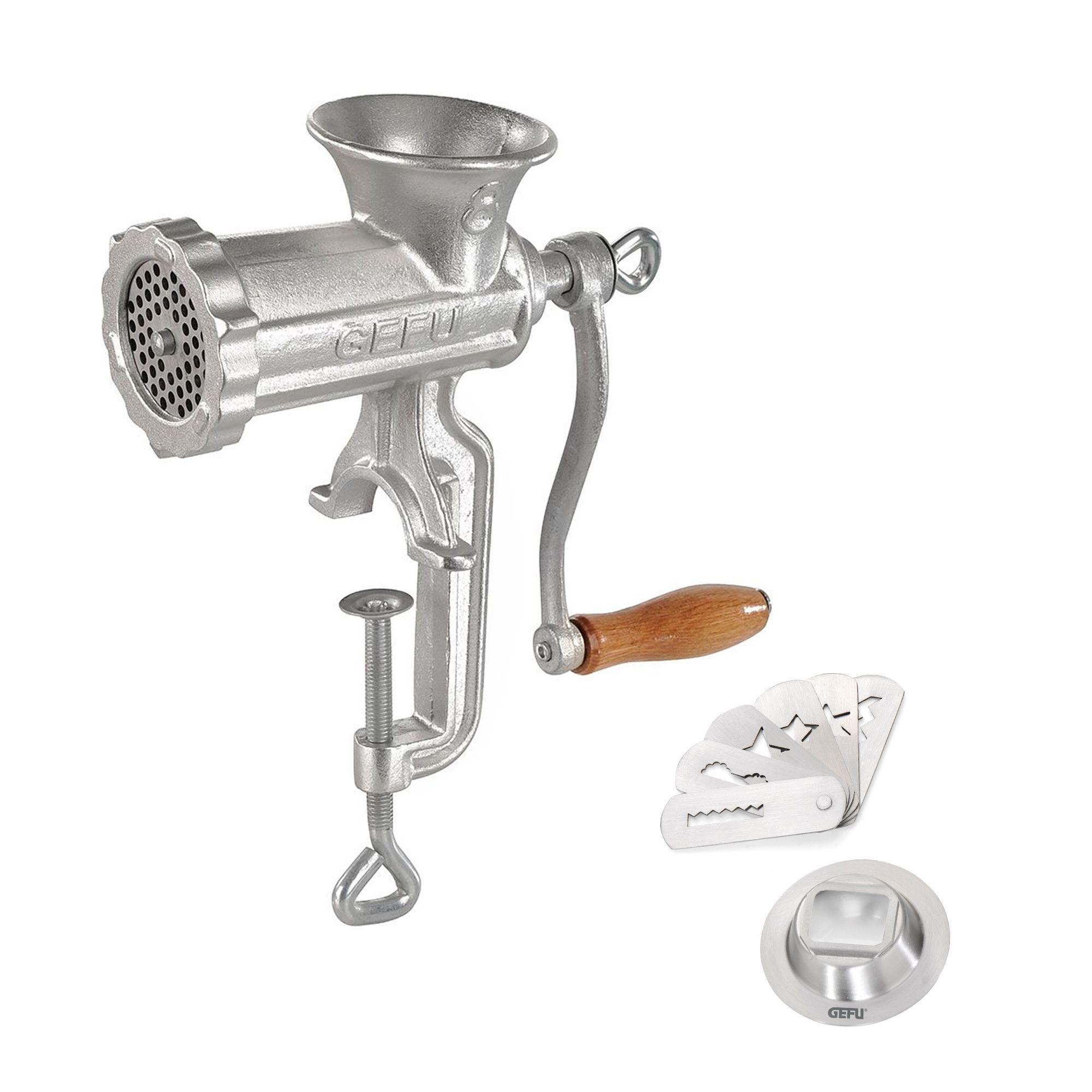 Gefu TRICA No.5 meat mincer with cookie adapter
