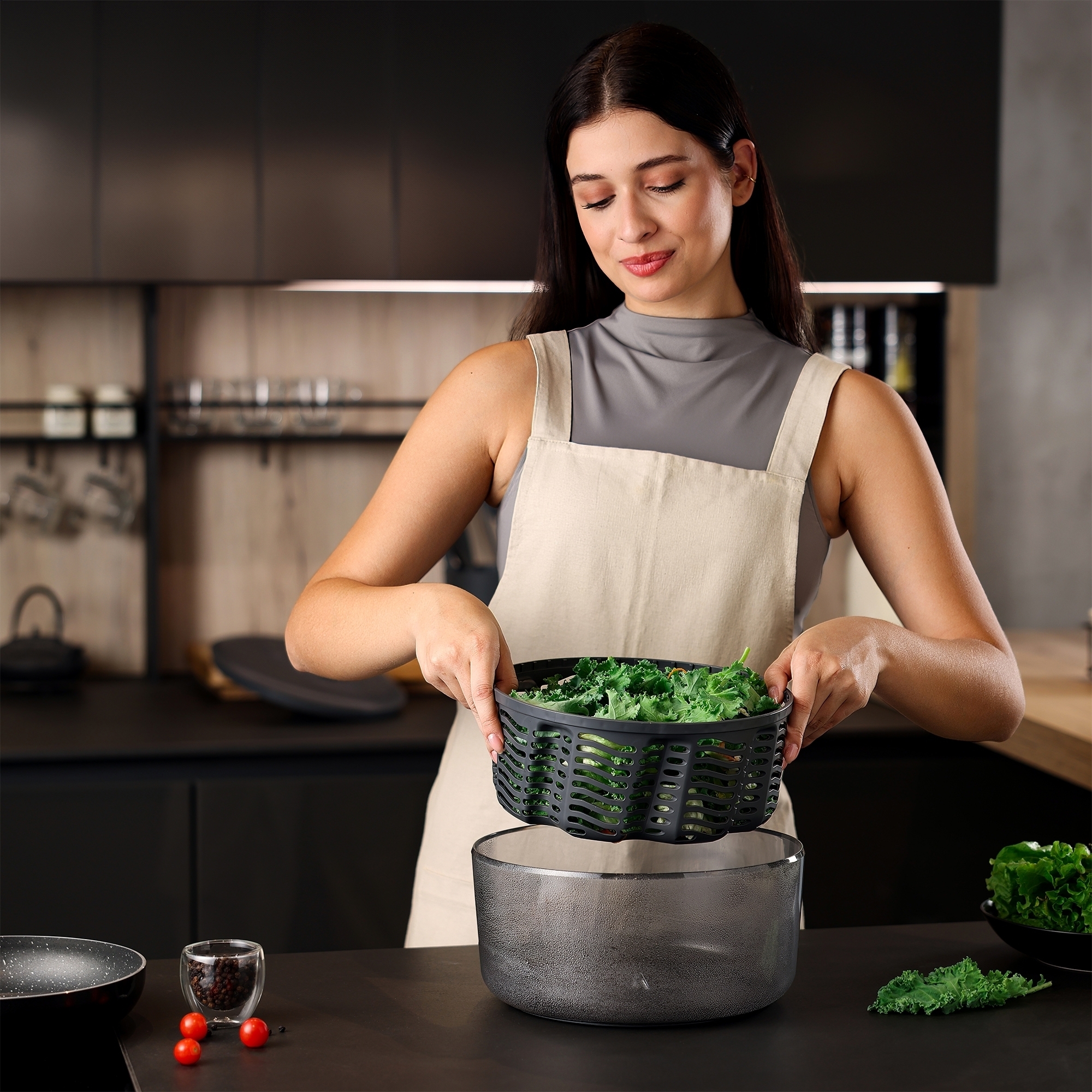 ZYLISS -  Easy Spin Salad Spinner | Plastic