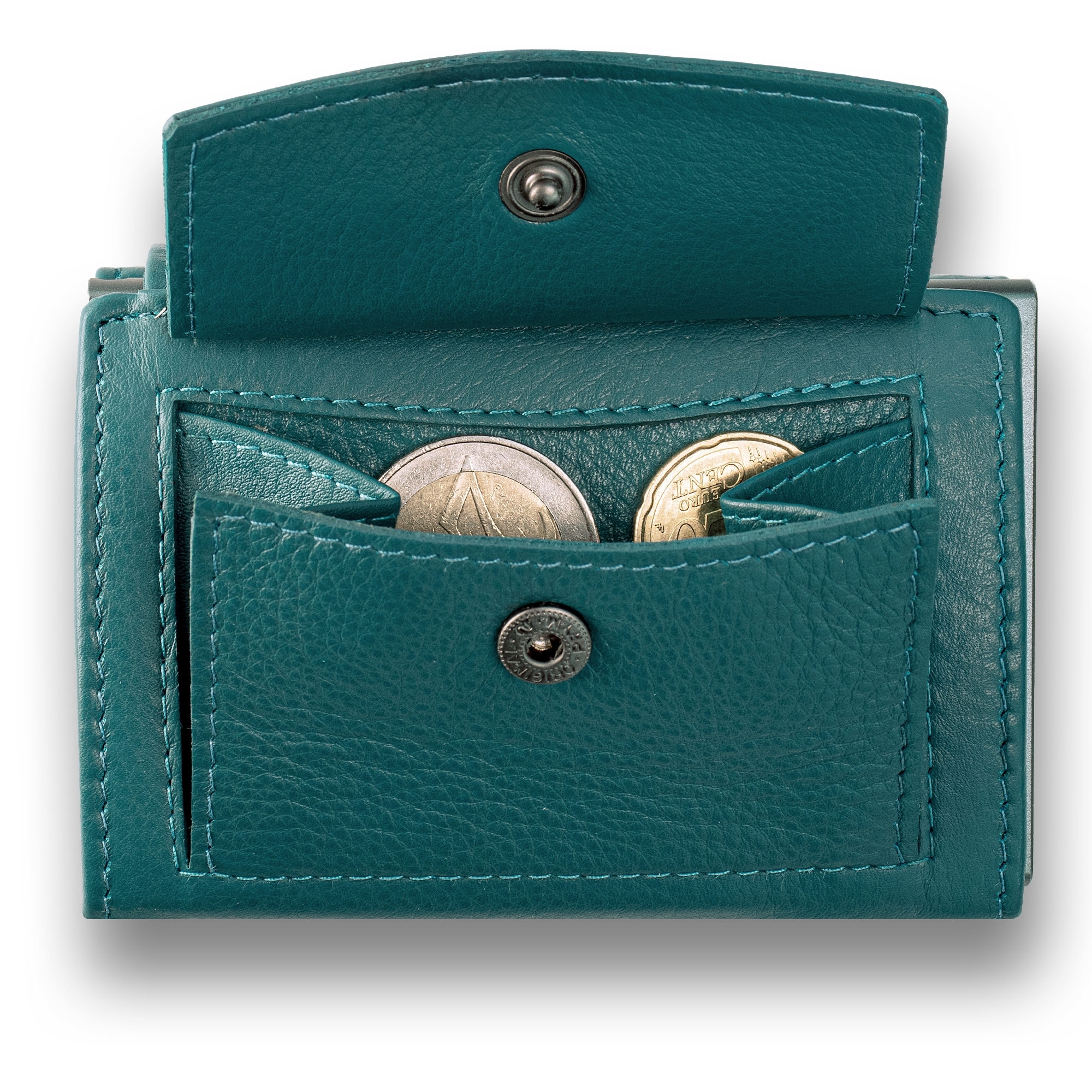 Card Case with Coin Pocket - Turquoise | Culinaris