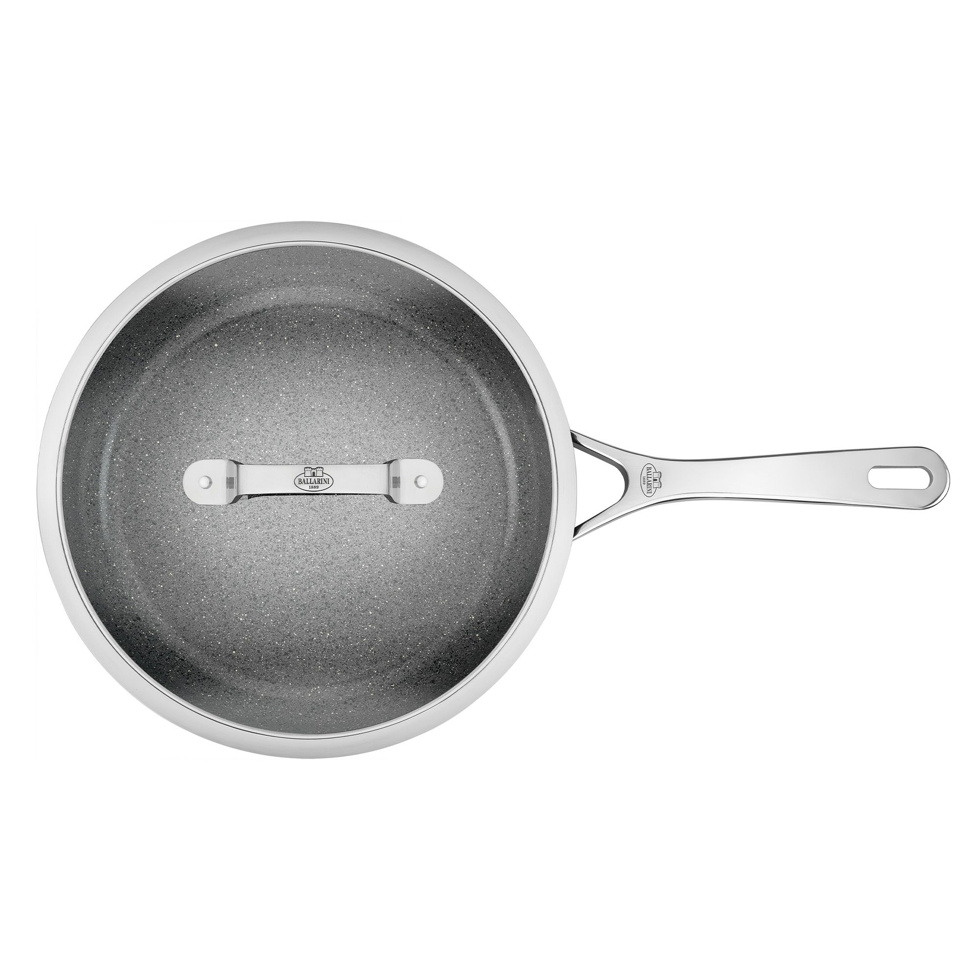 BALLARINI - Schmorpfanne mit Glasdeckel | Salina | 28 cm | titanverstärkte keramische Antihaftbeschichtung