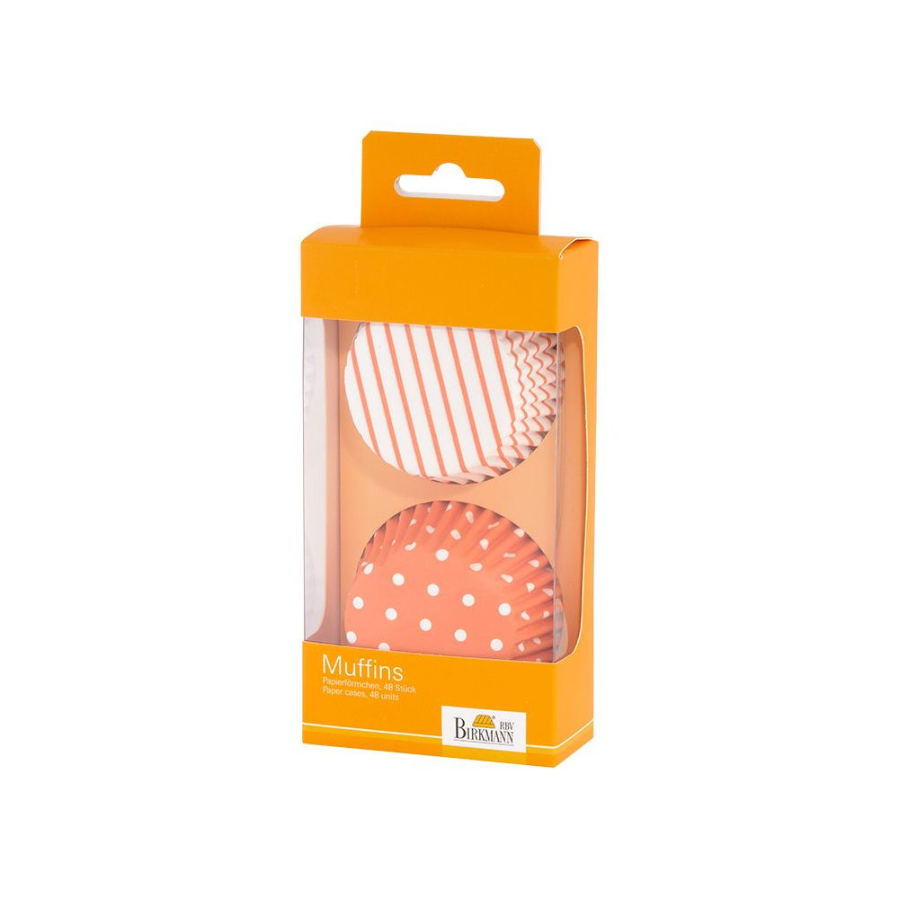 BR Muffin-Papierförmchen  Ø 7 cm, 48 Stk. Colour Splash, Orange