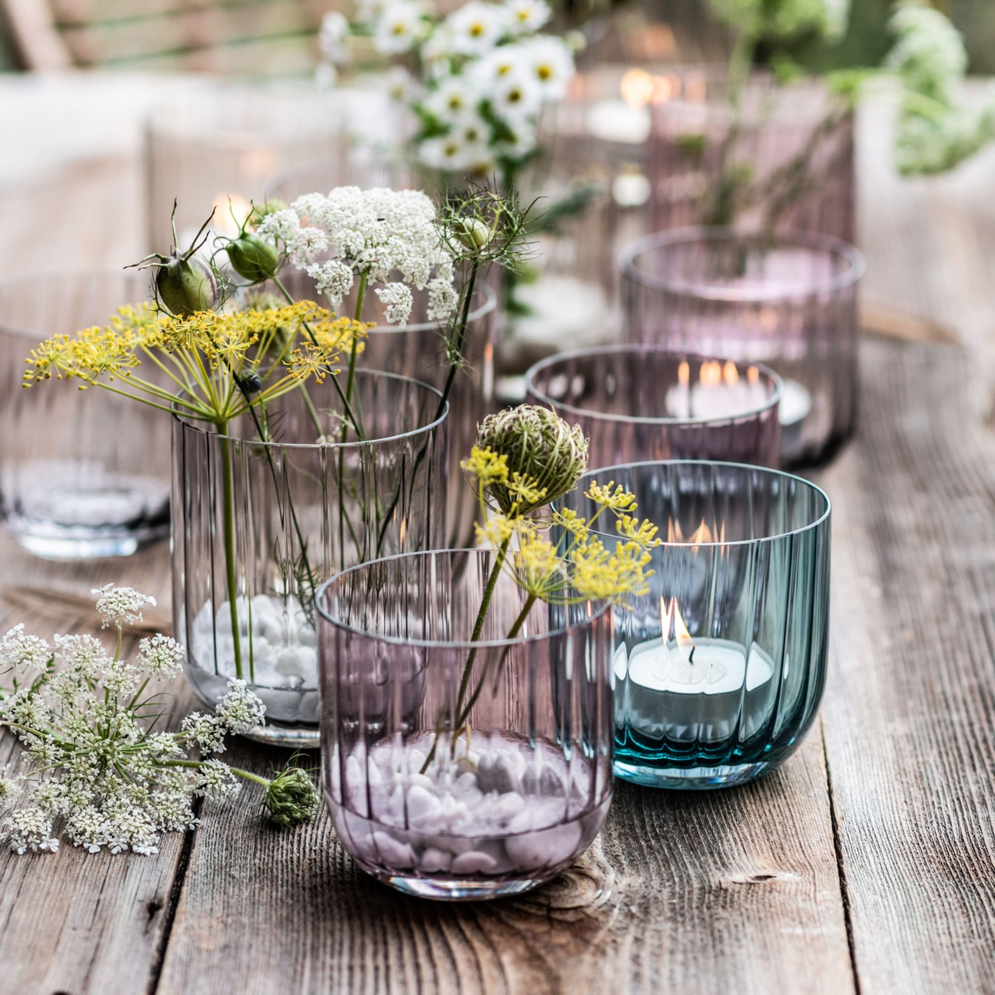 Zwiesel Glas - Vase+Windlicht-Set Dialogue - Taupe