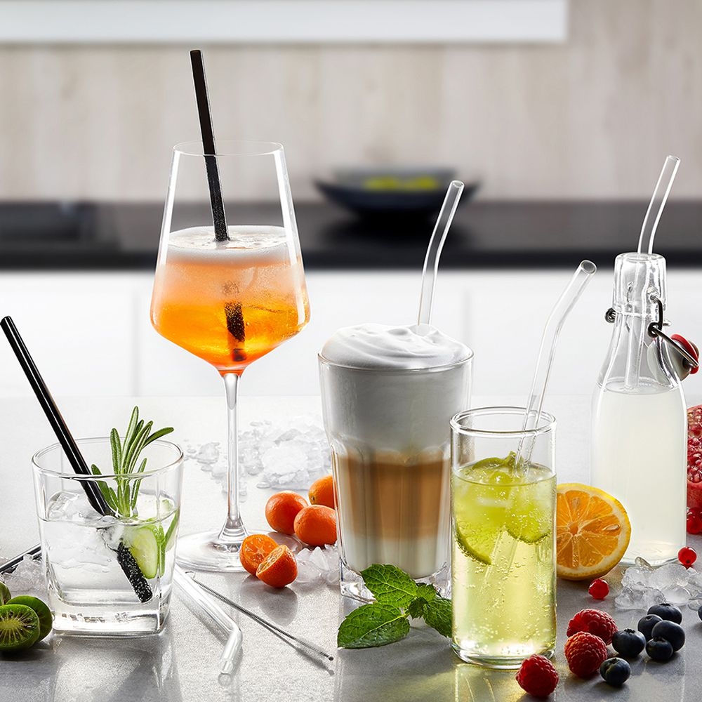 Gefu - Glass drinking straws FUTURE 23 cm transparent 25 pieces Gefu - Glass drinking straws FUTURE 23 cm transparent 25 pieces