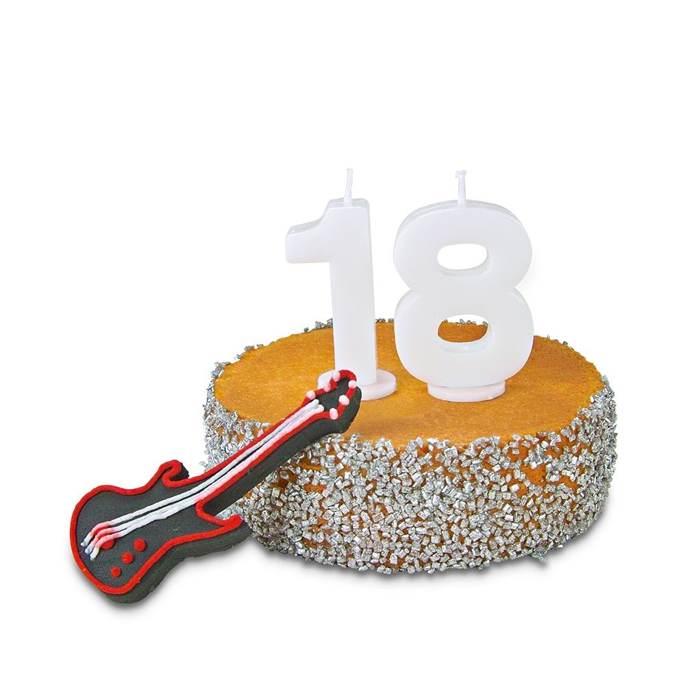 Städter - Candles Number - 4,5 cm - white with holder