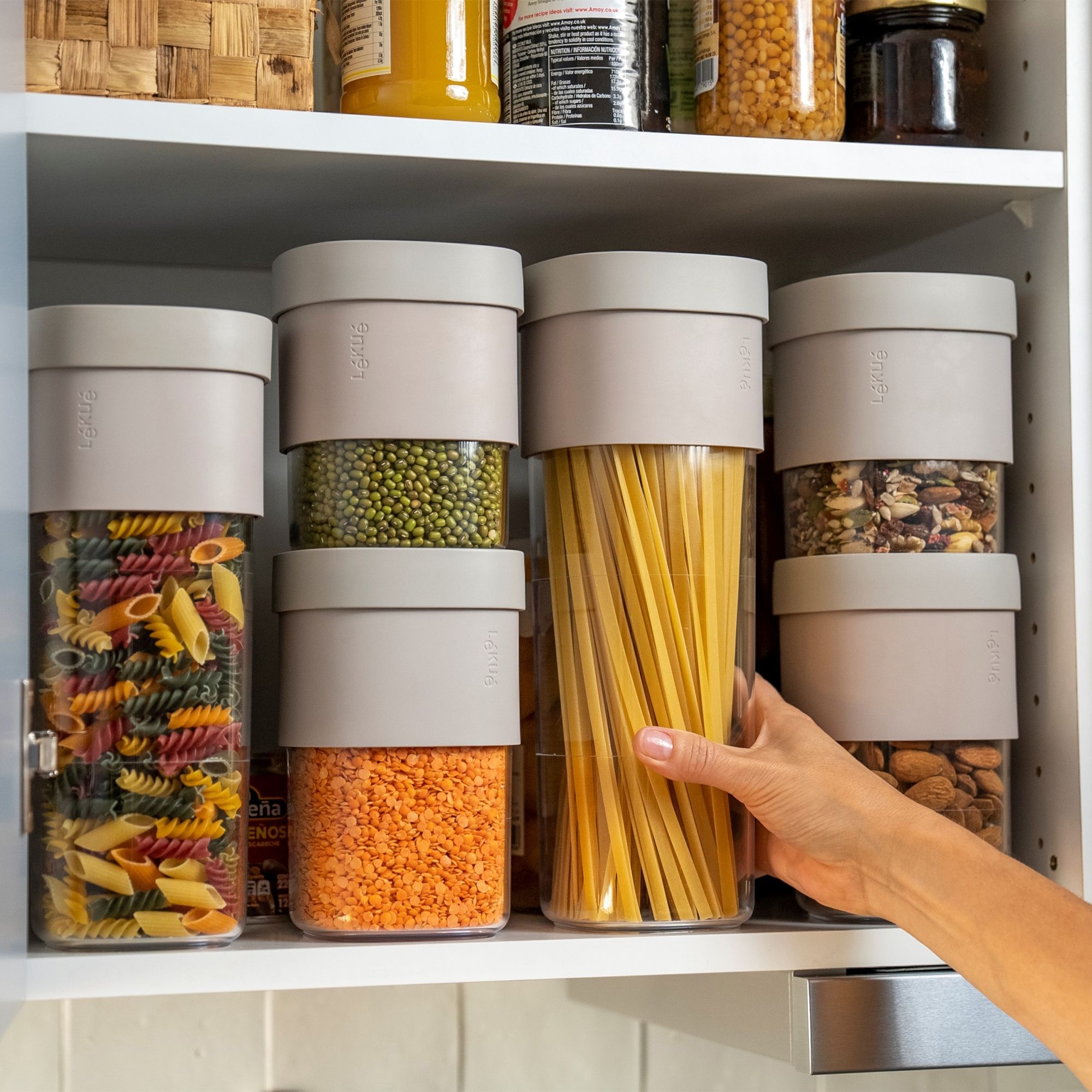 Lekue - “Flip Storage L” storage container, 1.35 L / 1.6 L