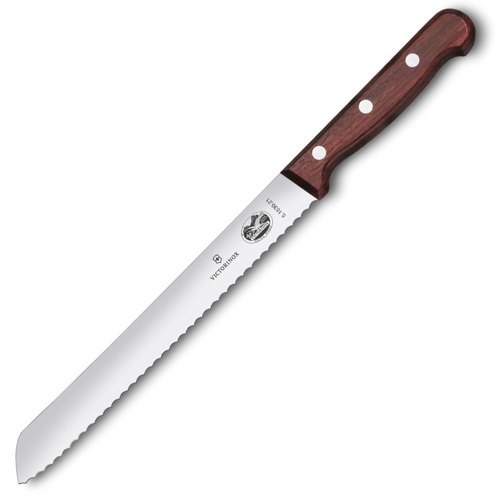 Victorinox - Wood bread knife serrated edge, 21 cm pine wood