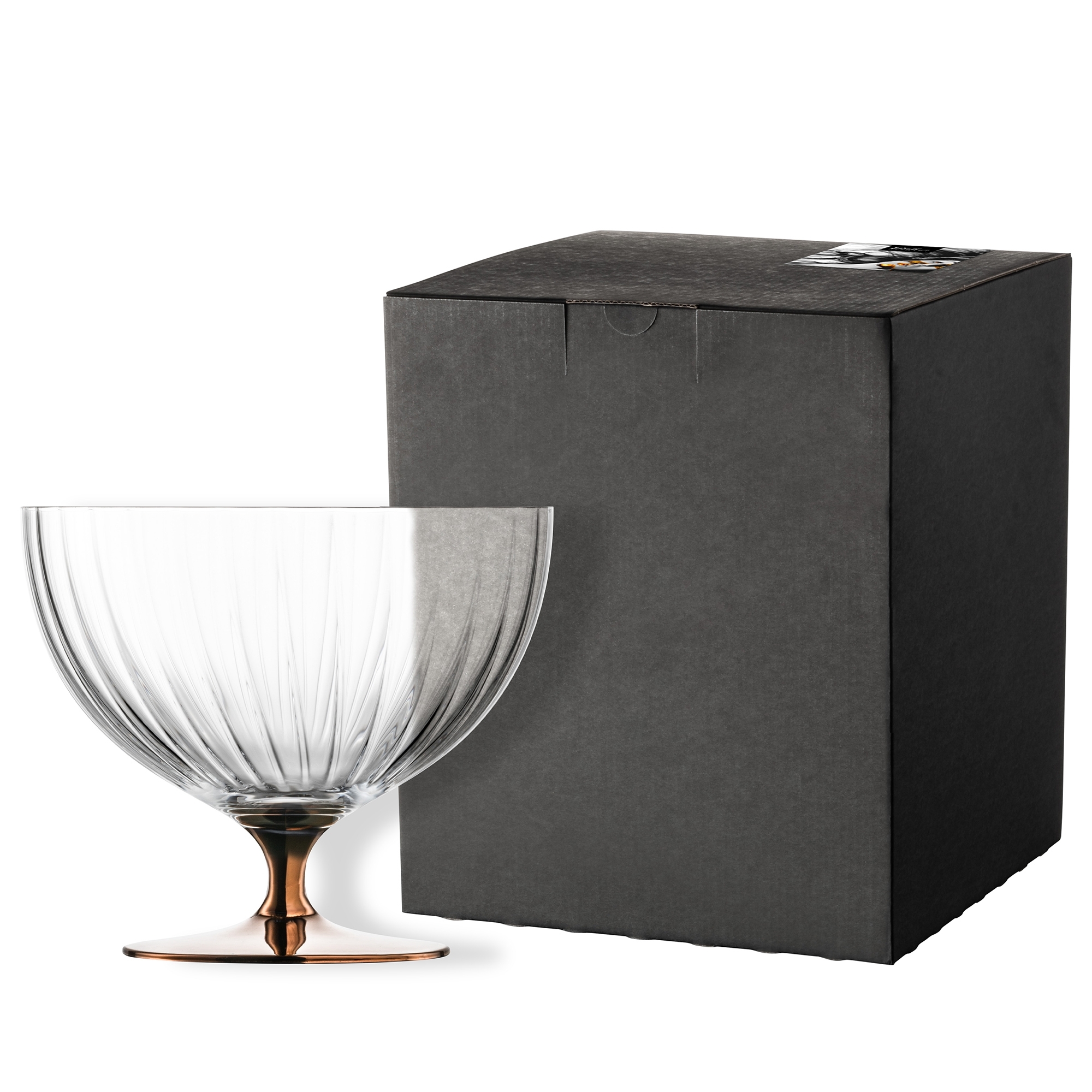 Eisch - Footed bowl gold, 22 cm, copper