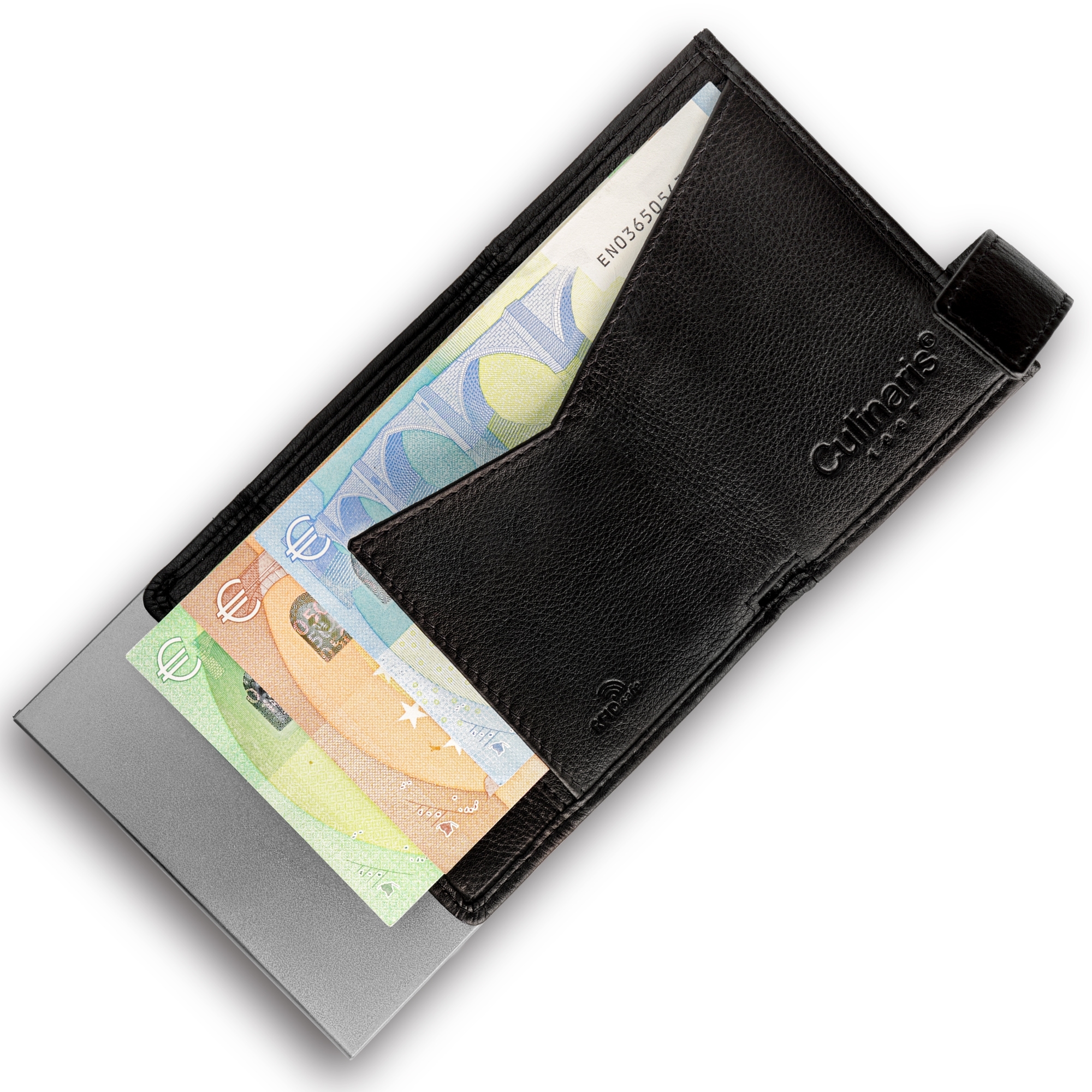 Card Case with Coin Pocket - Black | Culinaris