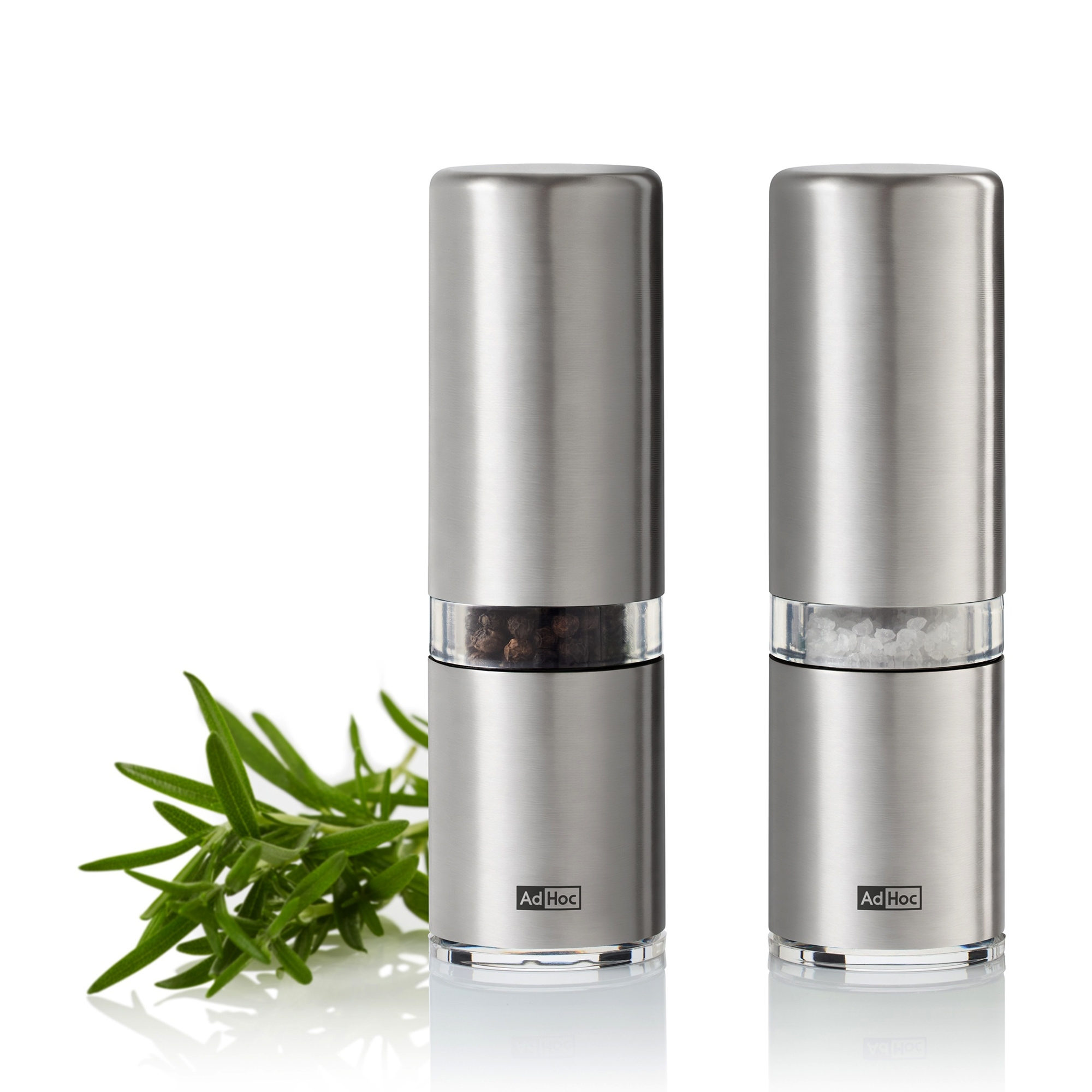 AdHoc - Style Pepper and Salt Mill Set - 14.8 cm | Stainless Steel