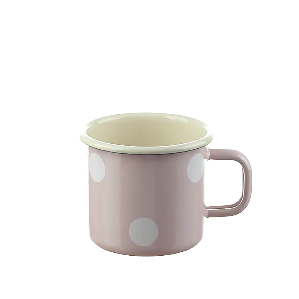 Münder Email - Mug 8 cm - Pastel dots rose/white