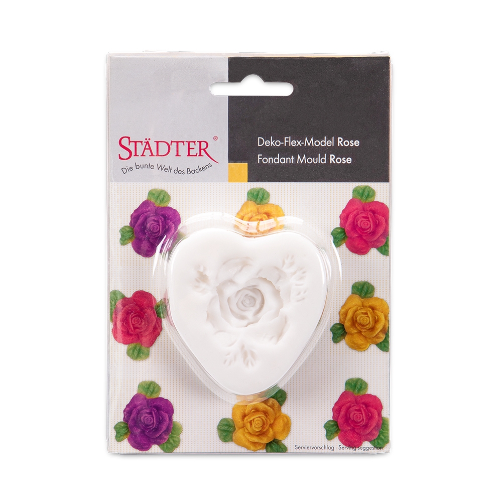 Städter - Fondant mould Rose ca. 4,5 cm white