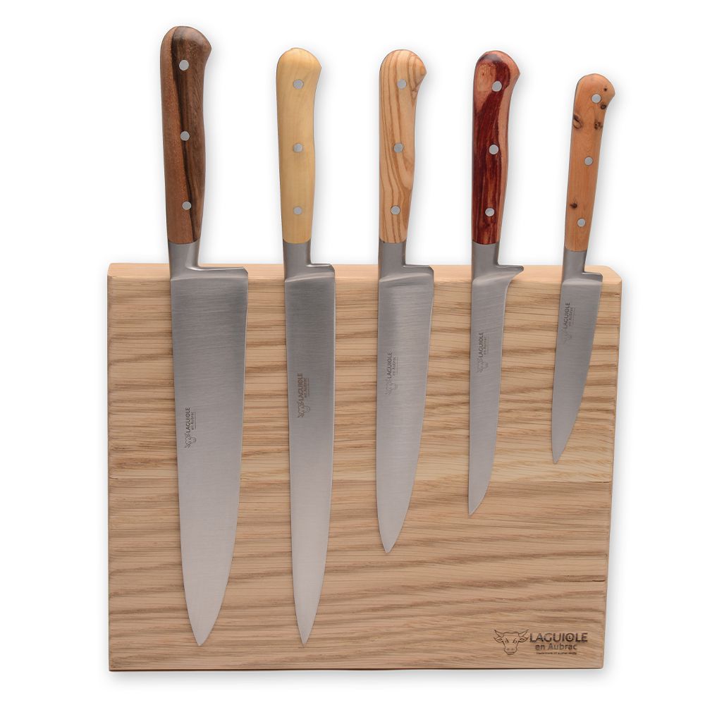 Laguiole - knife block made of oak wood