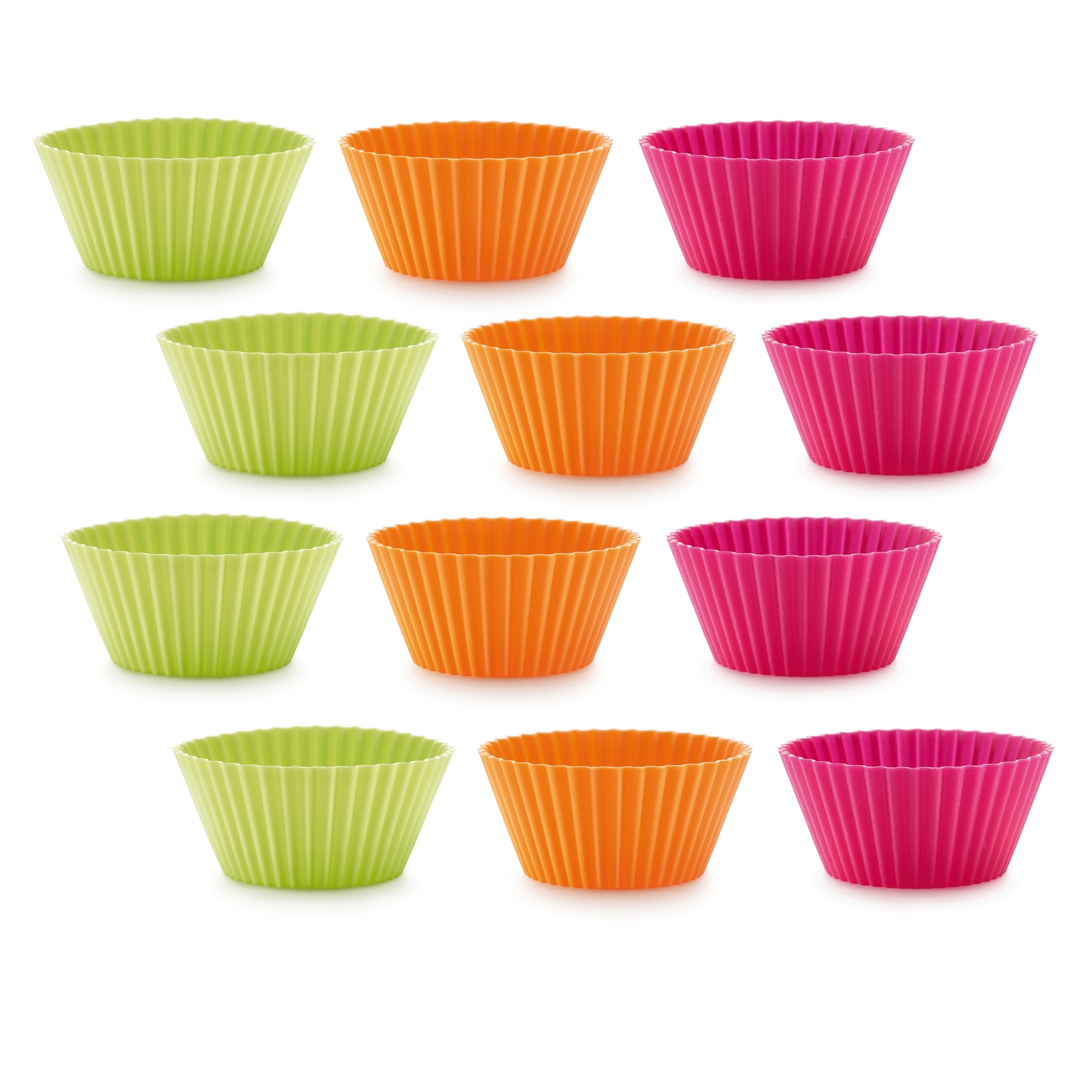 Lékué - Silicone muffin tins, set of 12, 7 cm bunt