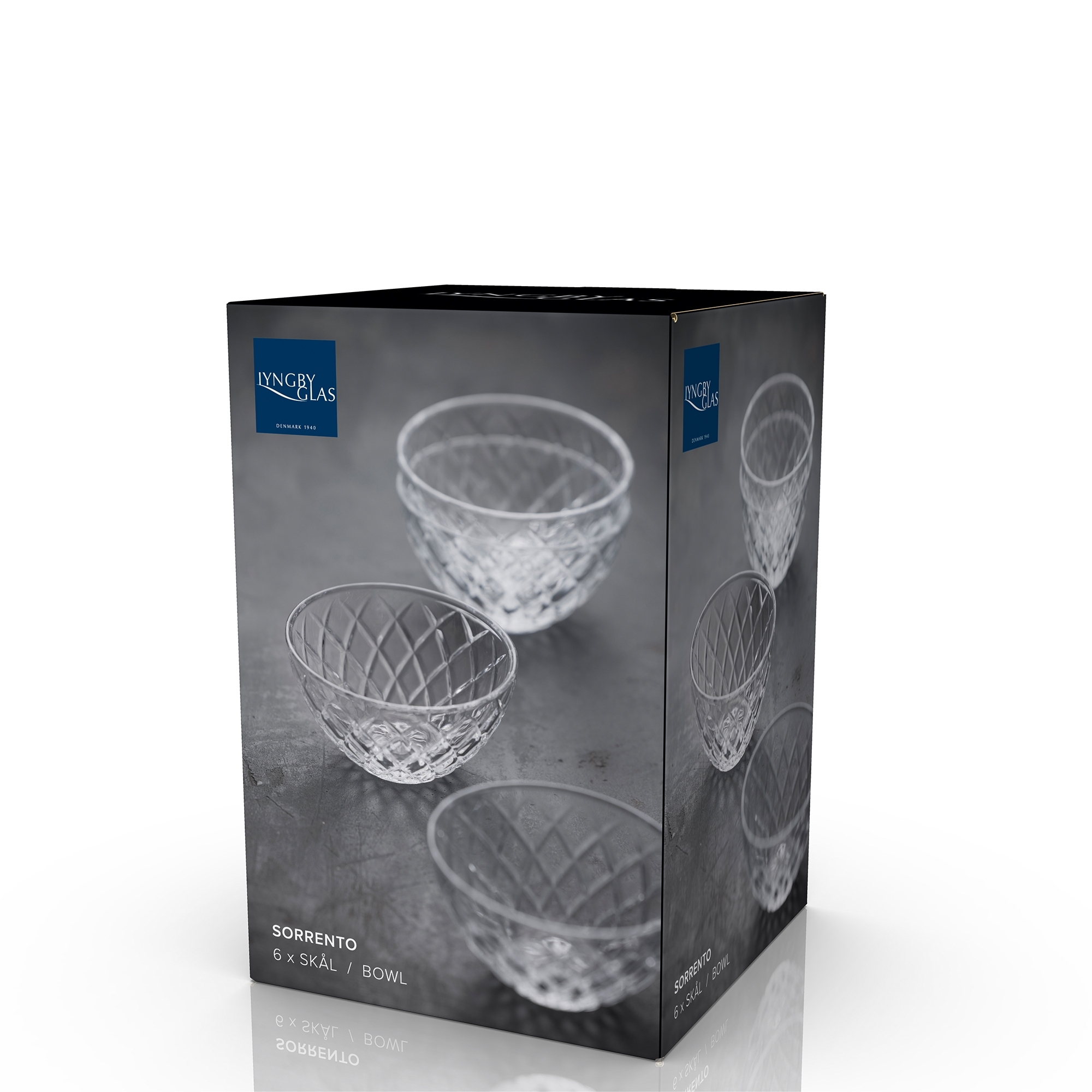 Lyngby Glas -Sorrento - Bowl - Clear - 6 pcs.