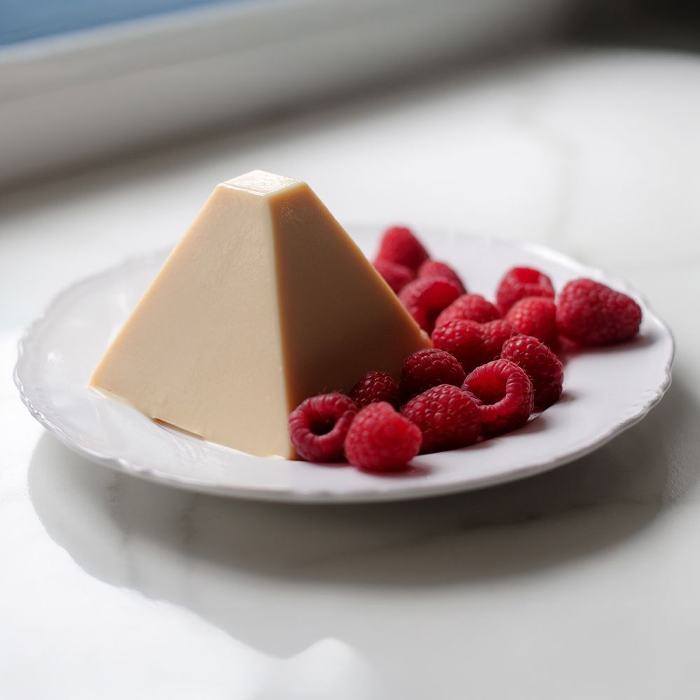 Dessert pyramid made with de Buyer food mould