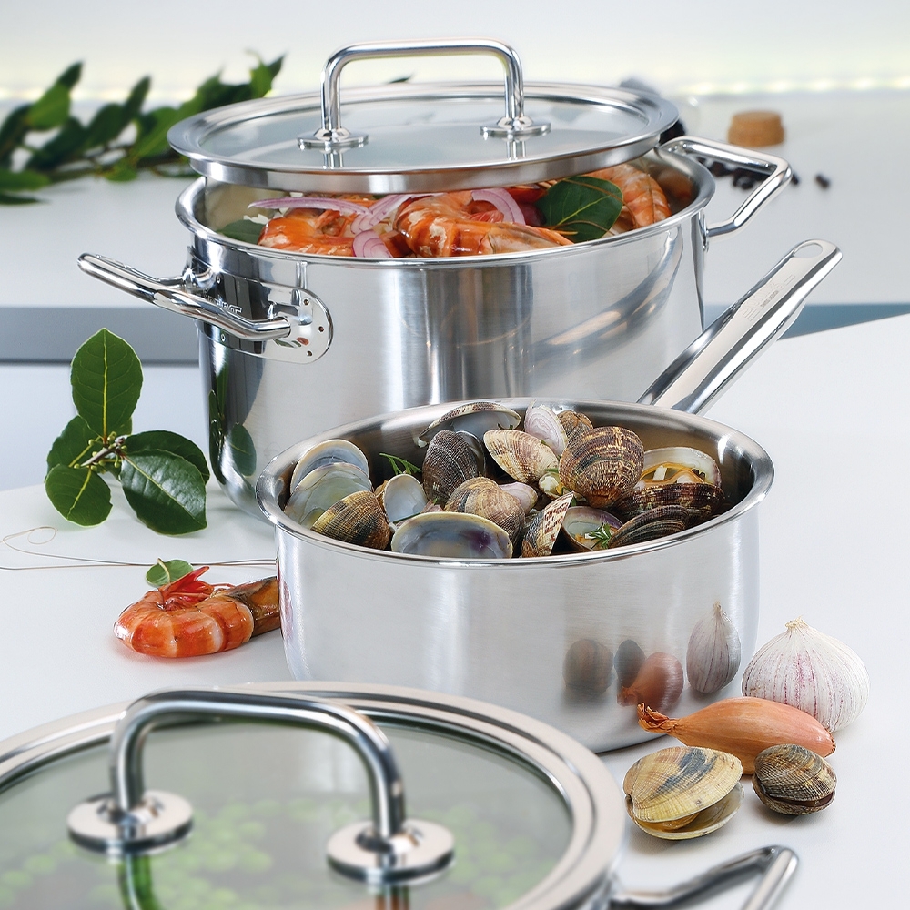 Spring - Pot set 3 pieces BRIGADE BASIC Spring - Pot set 3 pieces BRIGADE BASIC