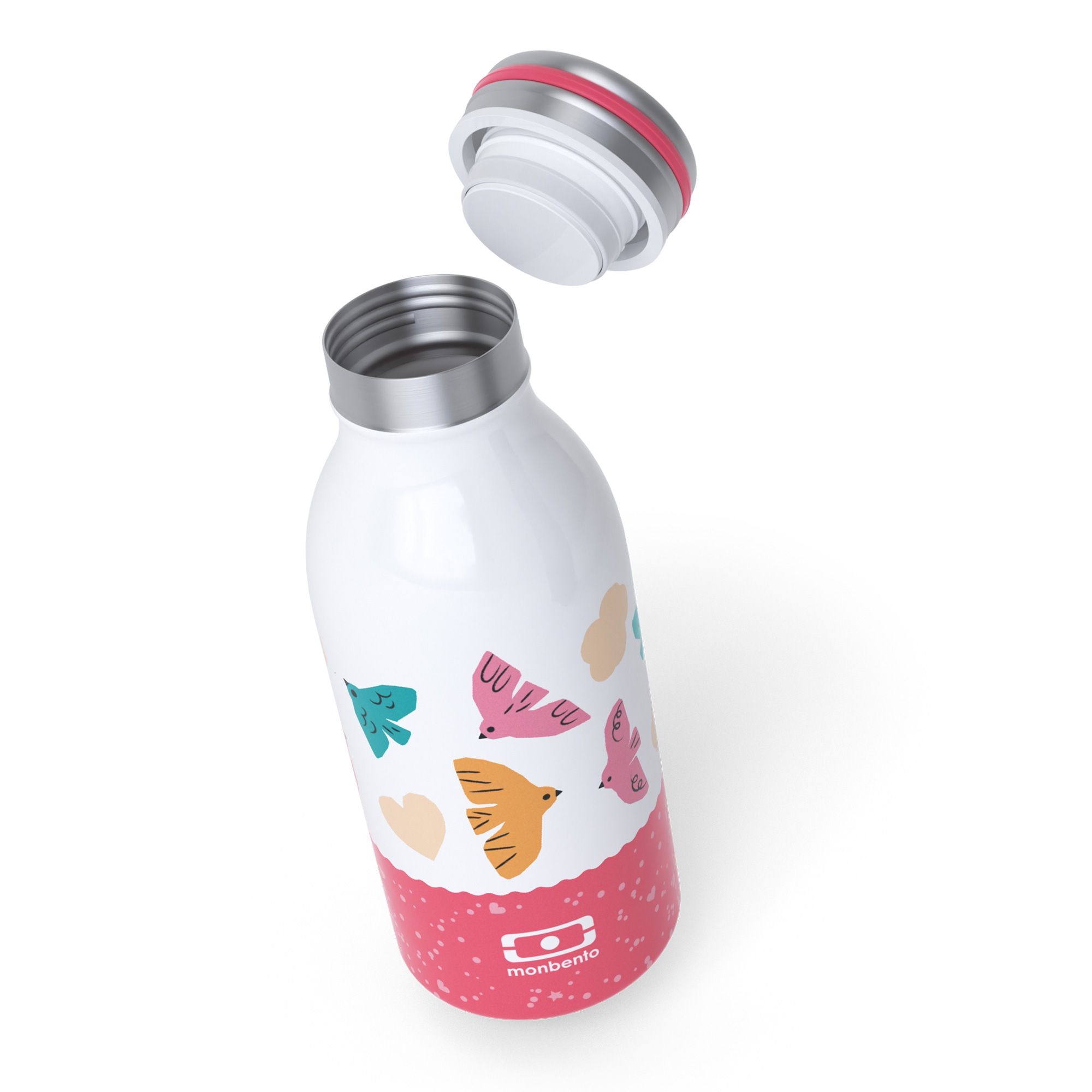 monbento - MB isotherme Trinkflasche Cooly rosa Birds monbento - MB isotherme Trinkflasche Cooly rosa Birds