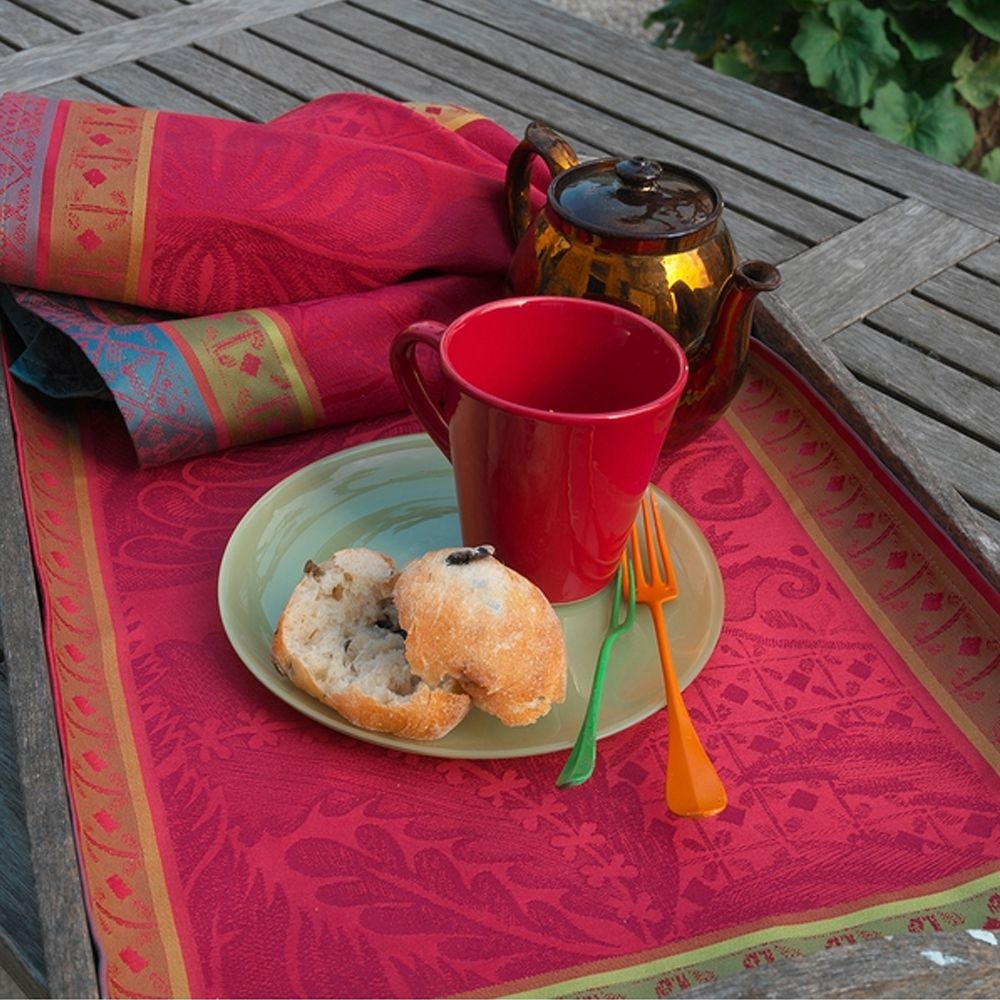 Garnier-Thiebaut Tablecloth - Isaphire Rubis - GS - different sizes