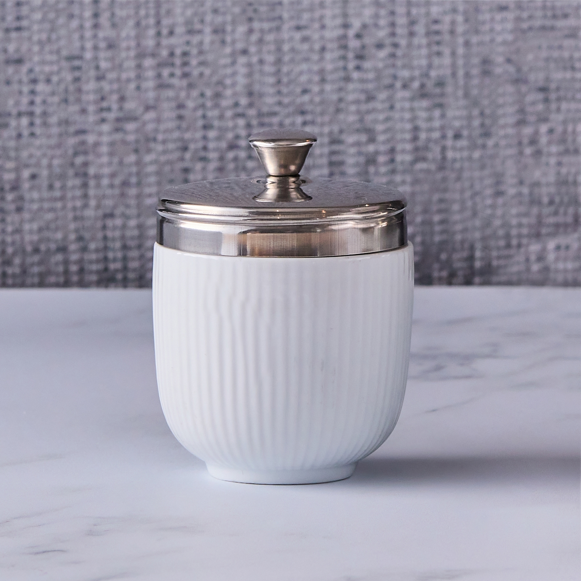 BIA - Fluted Egg Coddler - White