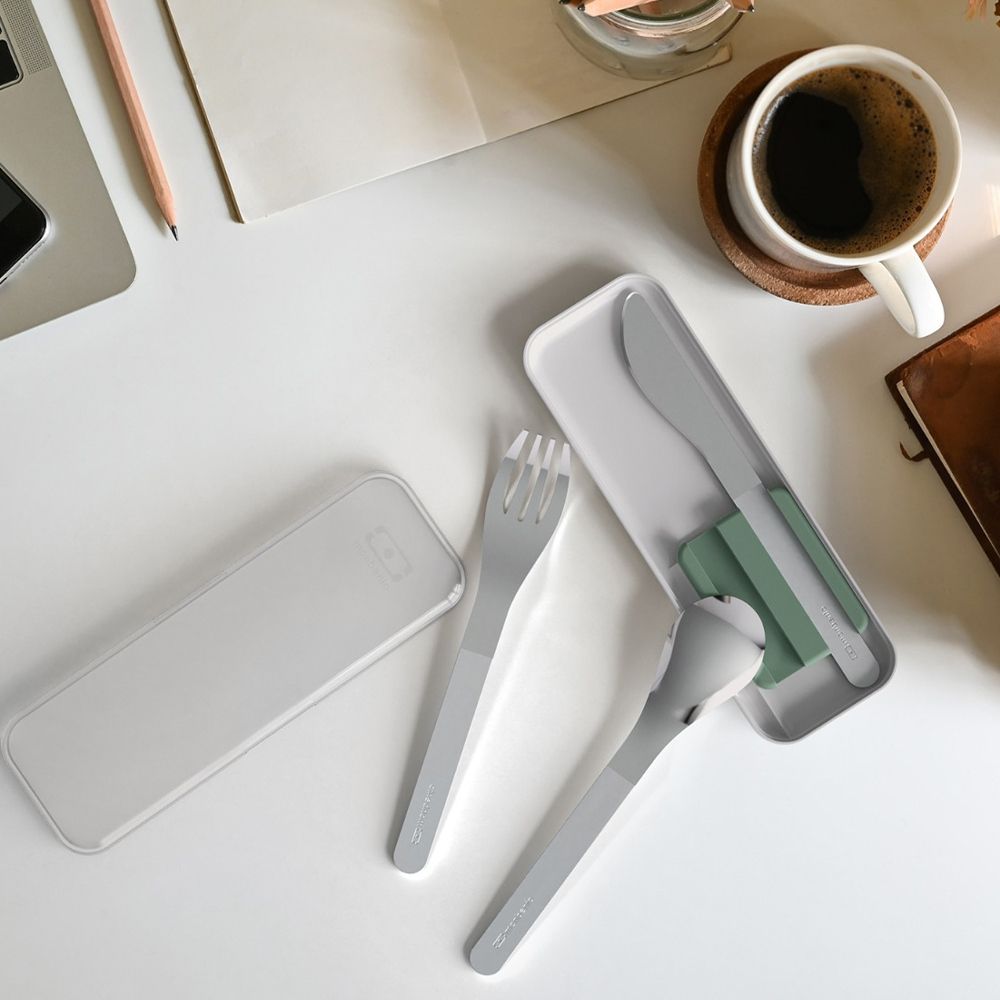 monbento - MB Slim Box Natural green - Besteckset monbento - MB Slim Box Natural green - Besteckset