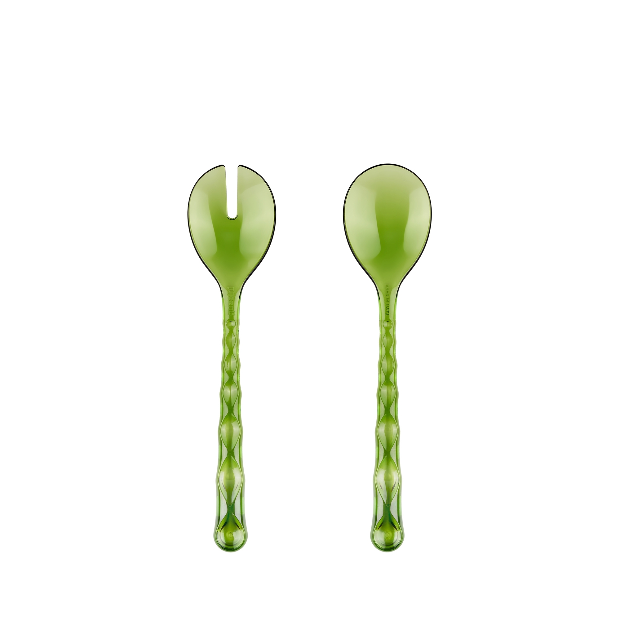 Guzzini - Salad servers "Vanity", water lily green