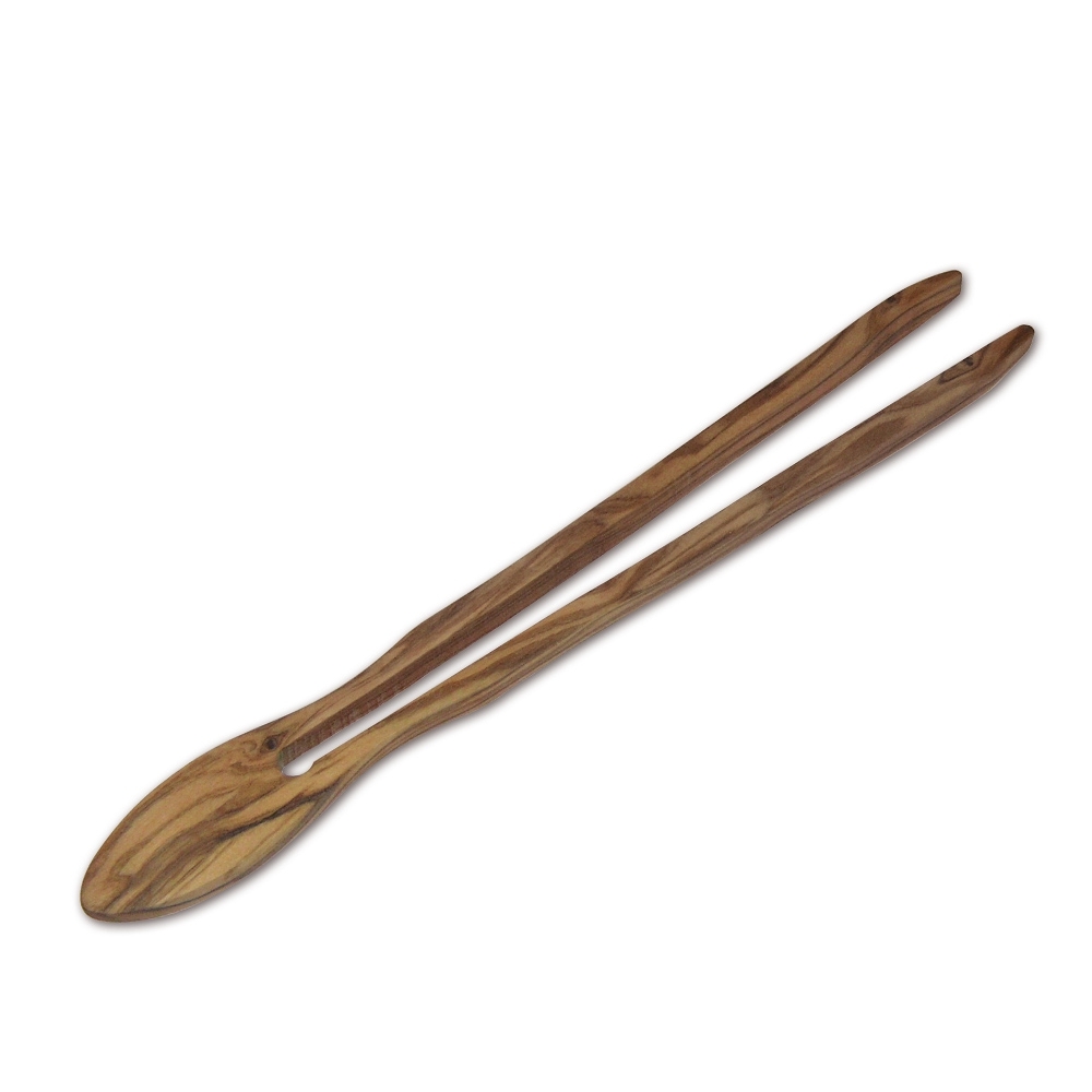 Bérard cooking and serving tongs, straight, olive wood, length: 25 cm Bérard cooking and serving tongs, straight, olive wood, length: 25 cm