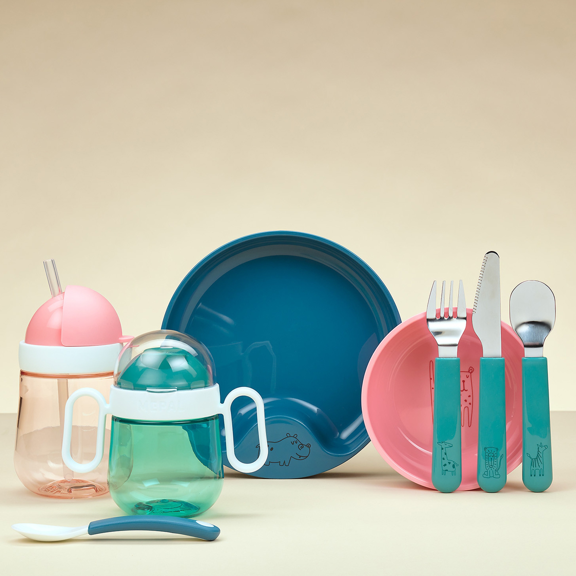 Mepal - Mio children's cutlery set 3 pieces - different colors and motifs