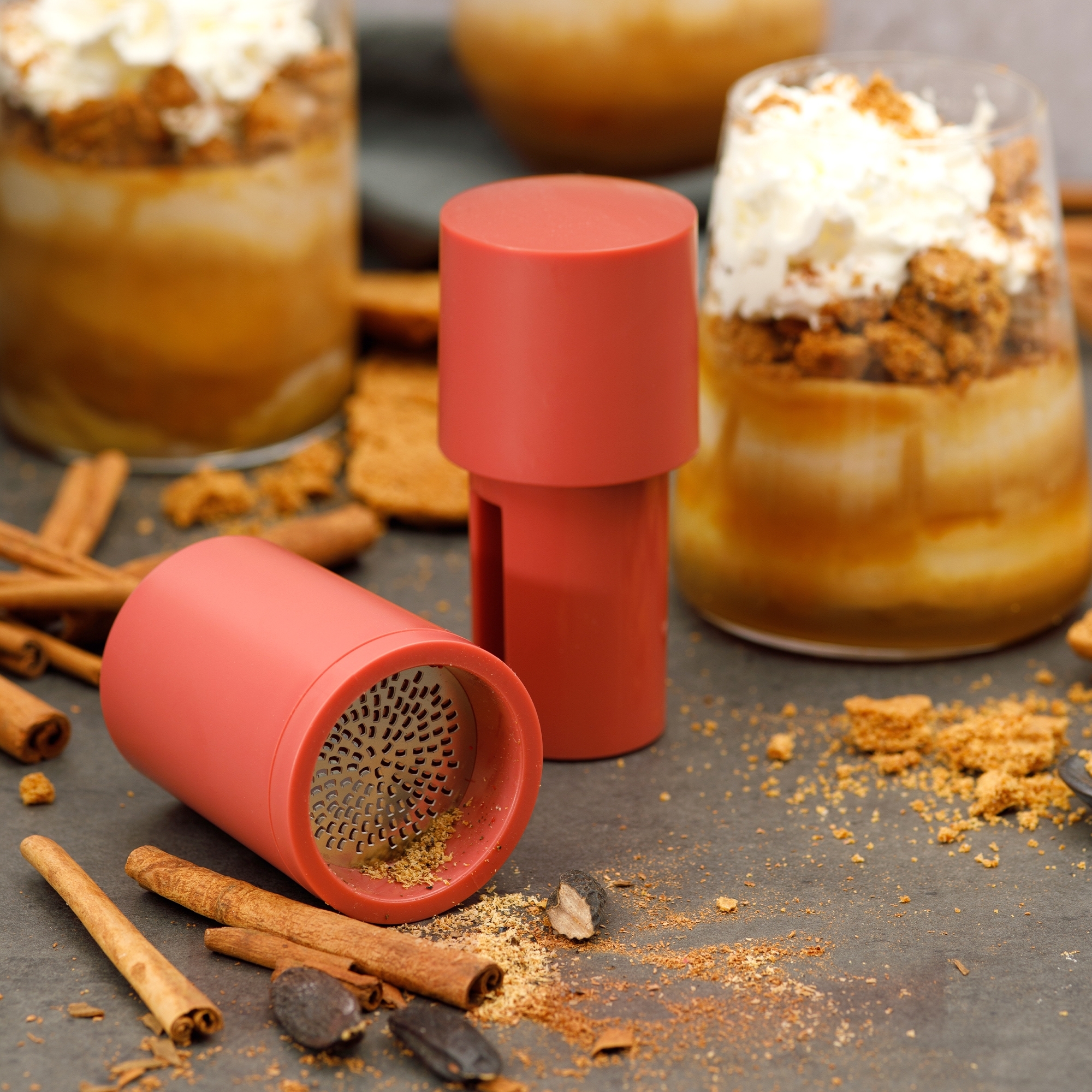 Microplane - Muskatmühle 2in1 - Lipstick Pink Microplane - Muskatmühle 2in1 - Lipstick Pink