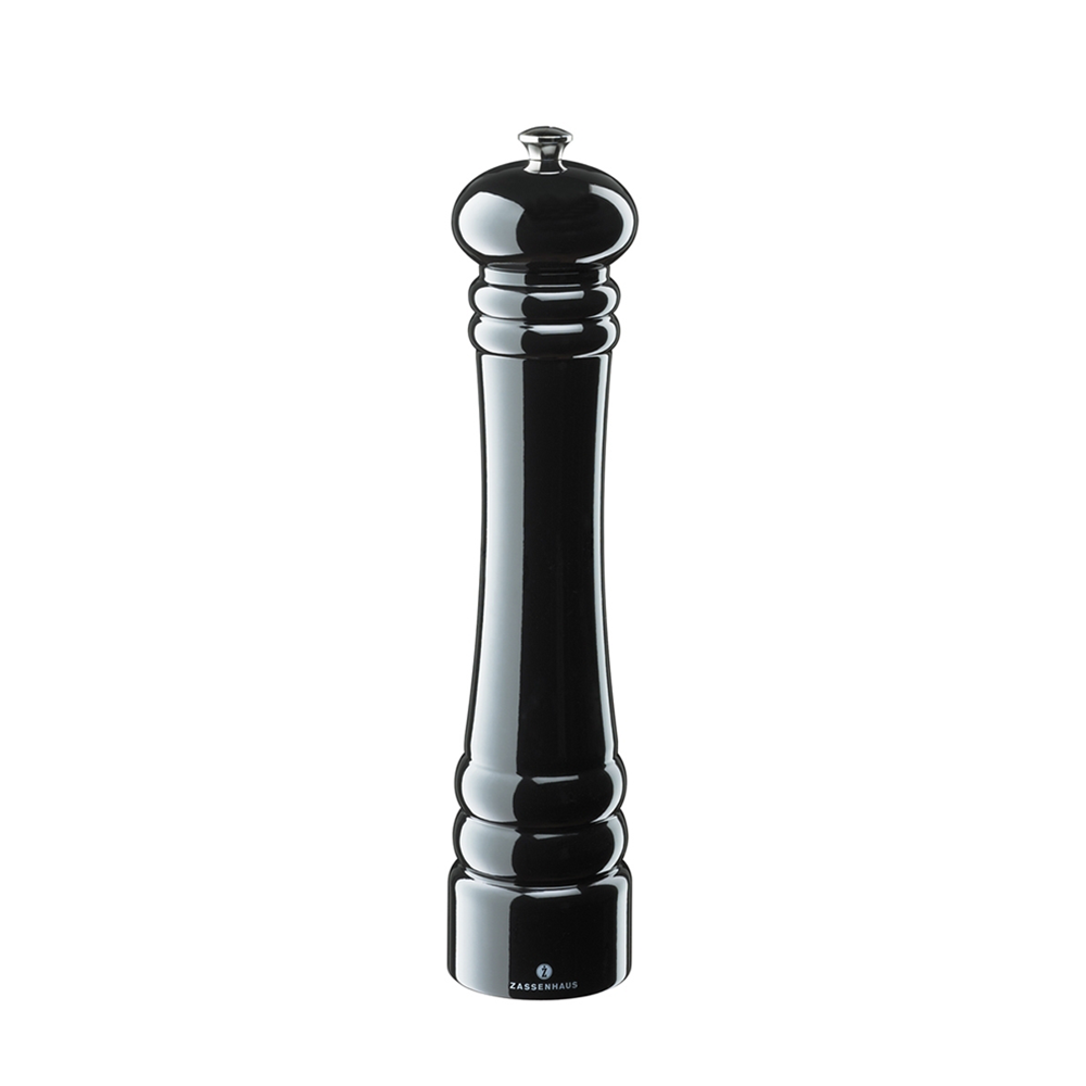 Zassenhaus - Pepper or salt mill Berlin - beech black glossy