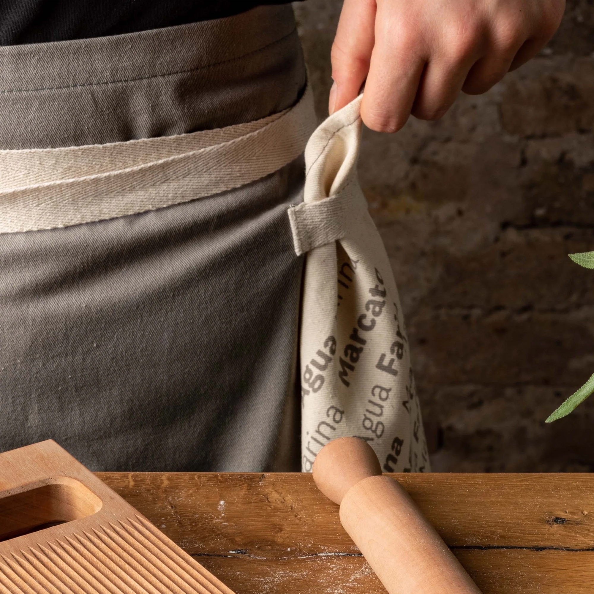 Marcato - Tea towel “Water and flour” - Ivory