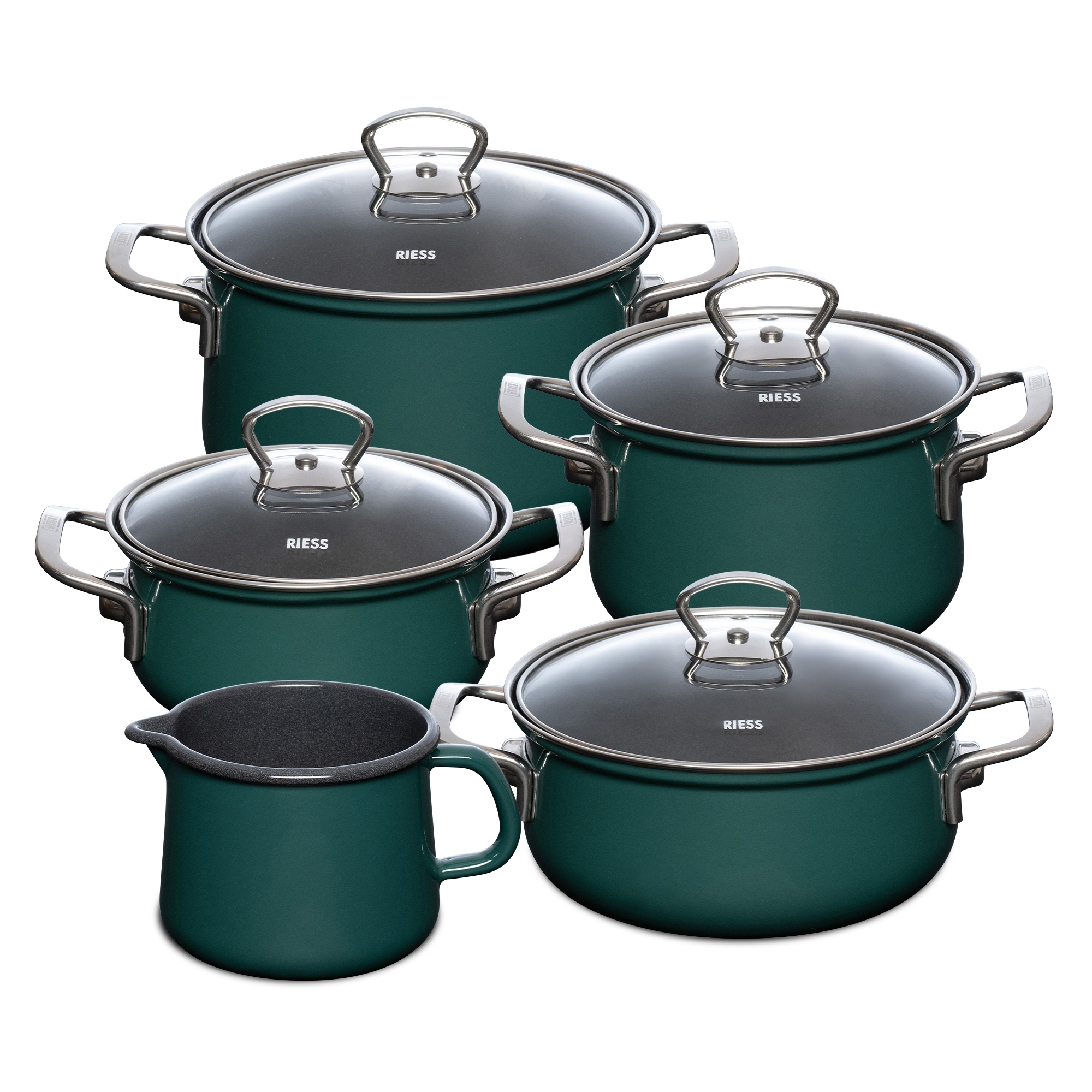 Riess NOUVELLE - Teal - Familien-Set 5-tlg