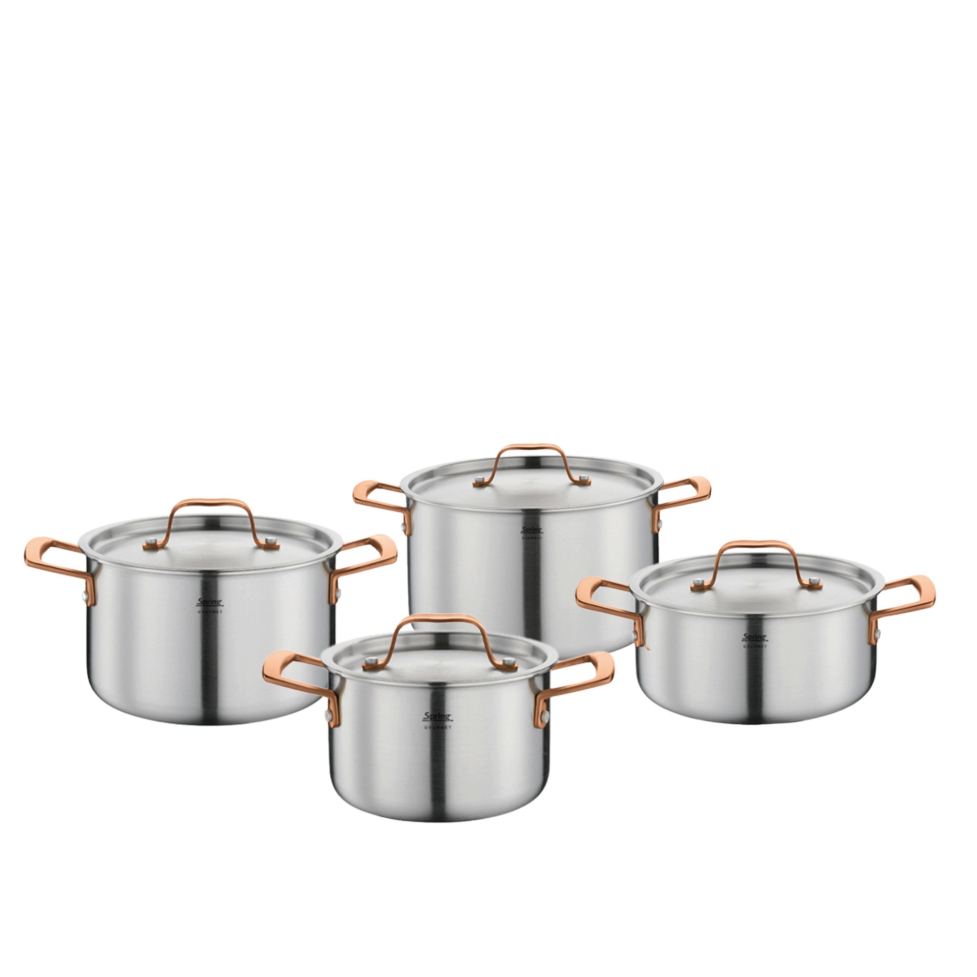 Spring - GOURMET 4-piece saucepan set - rose gold Spring - GOURMET 4-piece saucepan set - rose gold
