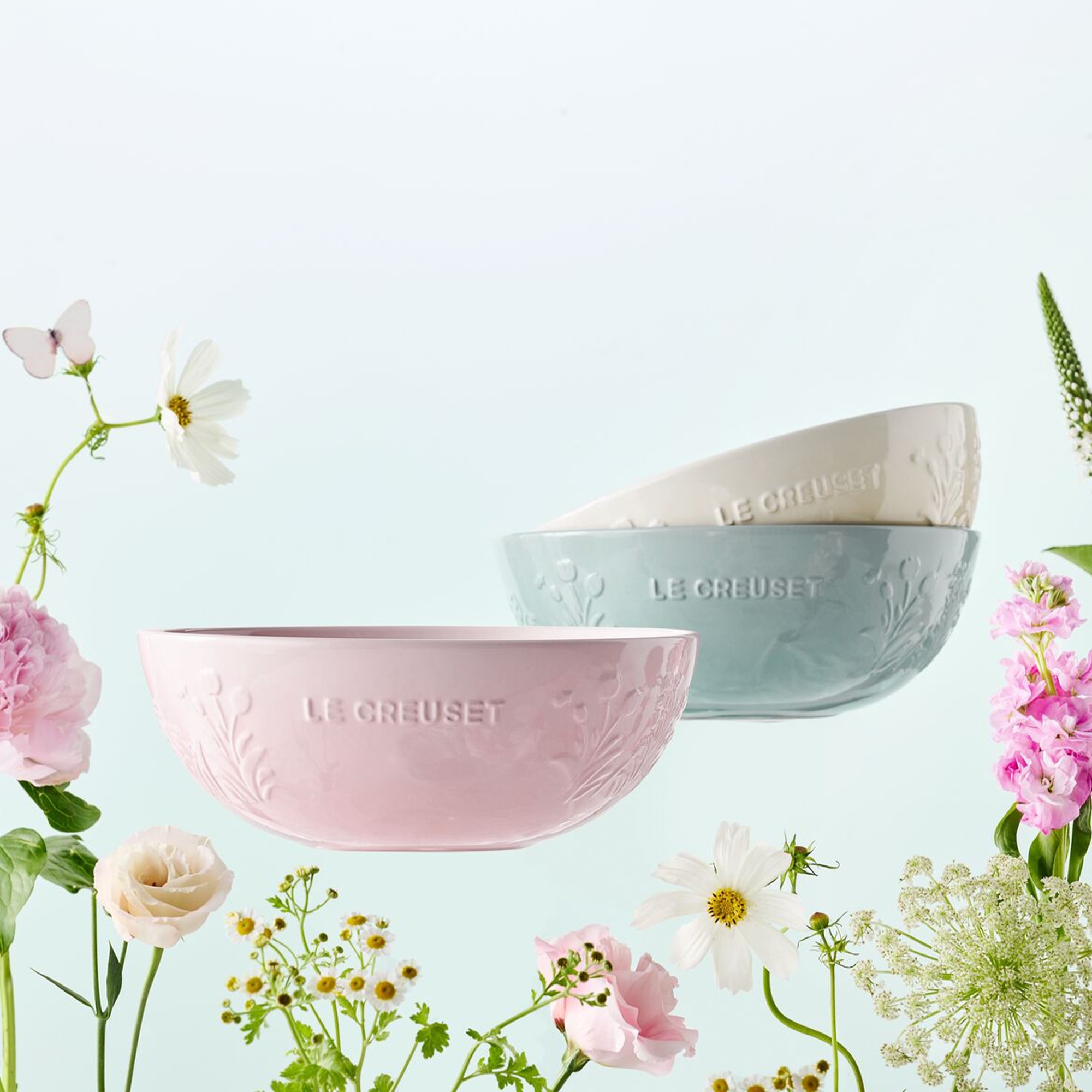 Le Creuset - Salatschüssel rund 25 cm - Jardin - Sea Salt Le Creuset - Salatschüssel rund 25 cm - Jardin - Sea Salt