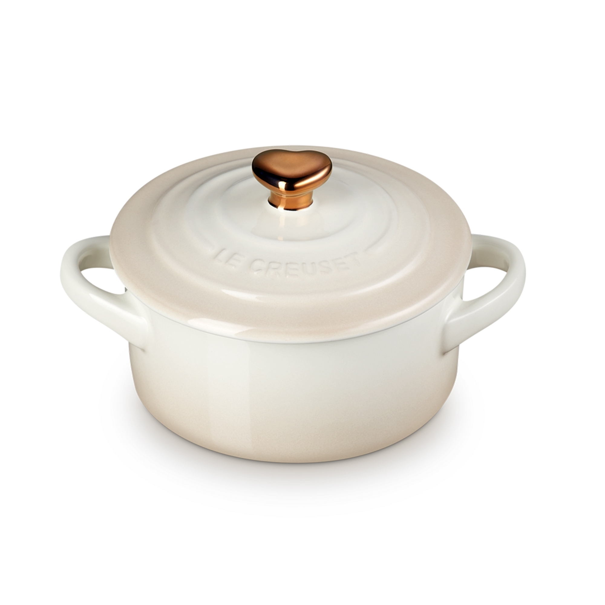 Le Creuset - Mini Cocotte mit goldenem Herzknauf