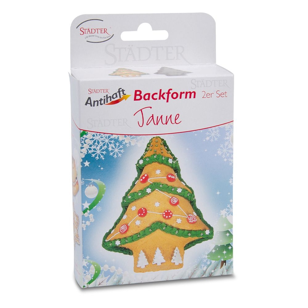 Städter - Motivbackform Tannenbaum - 8 x 11 x 2,5 cm - Mini - 2 Stück - 50 ml