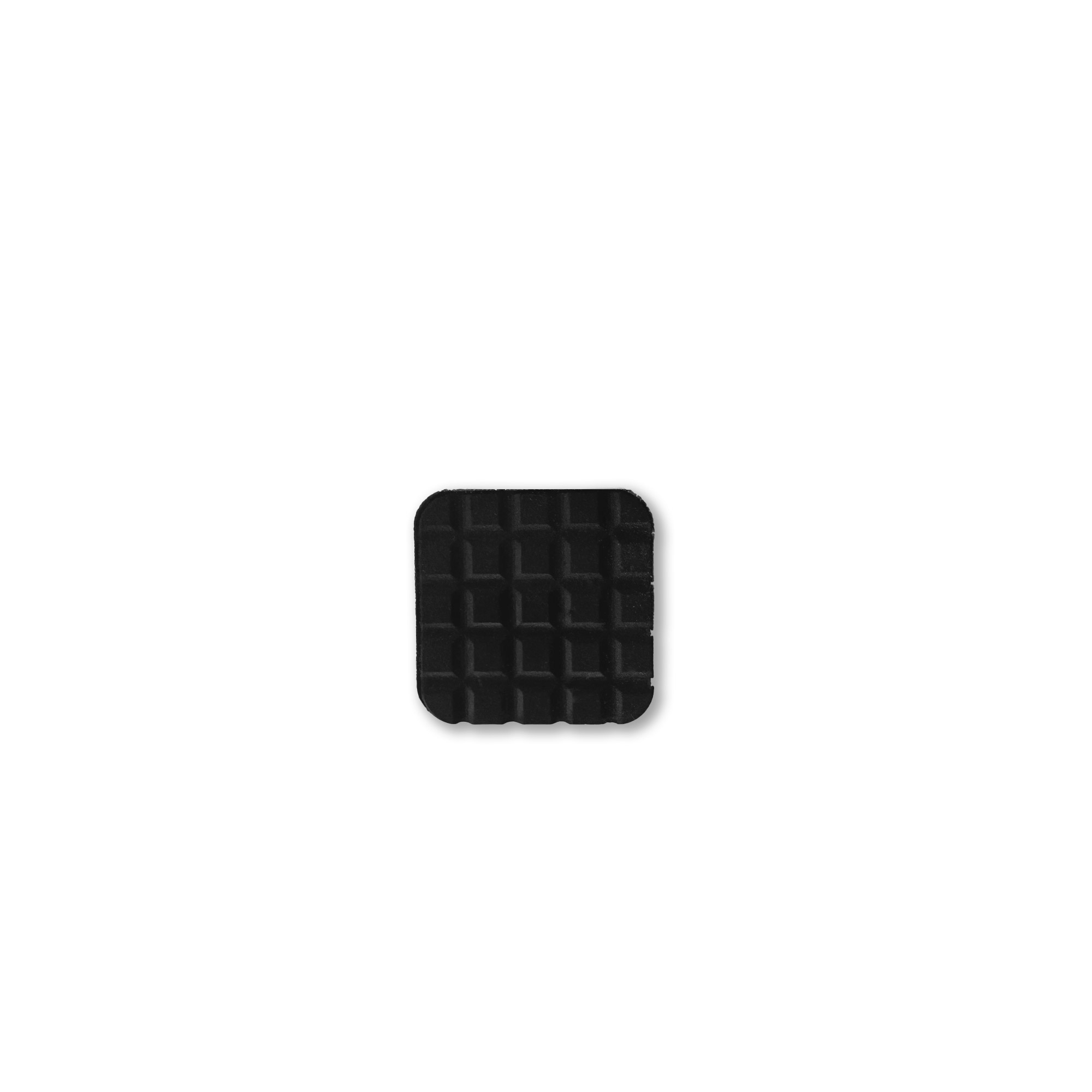 Black ribbed square rubber bumper pad
